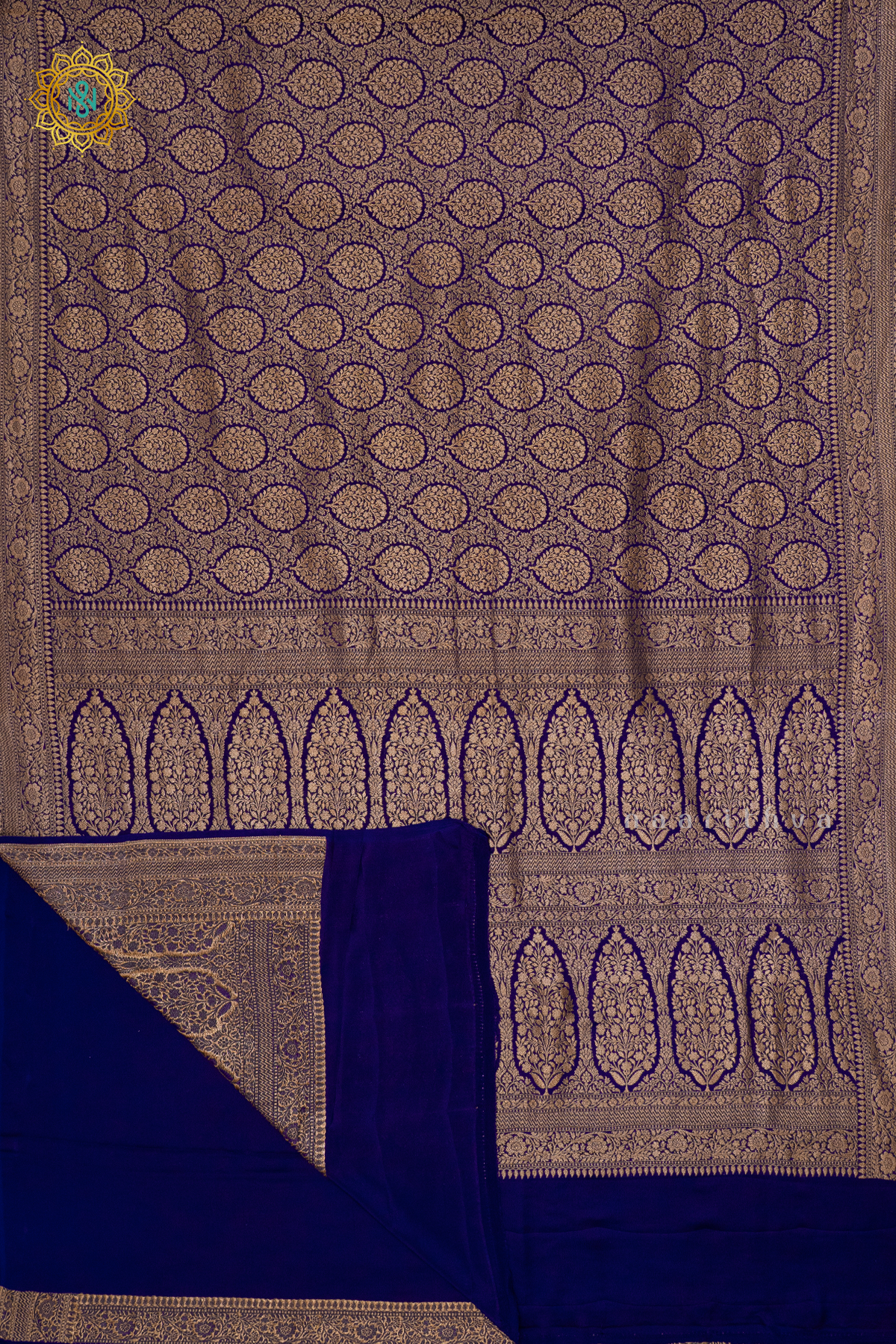 BLUE - PURE BANARASI CREPE