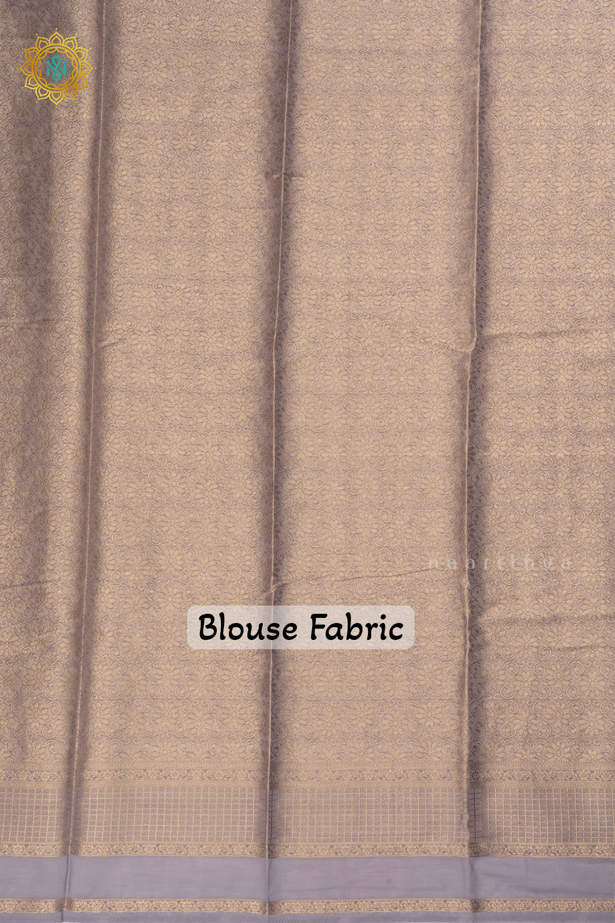 Black with Grey Semi Chiffon Georgette Saree with Allover Zari Buttas and Zari Checks Border