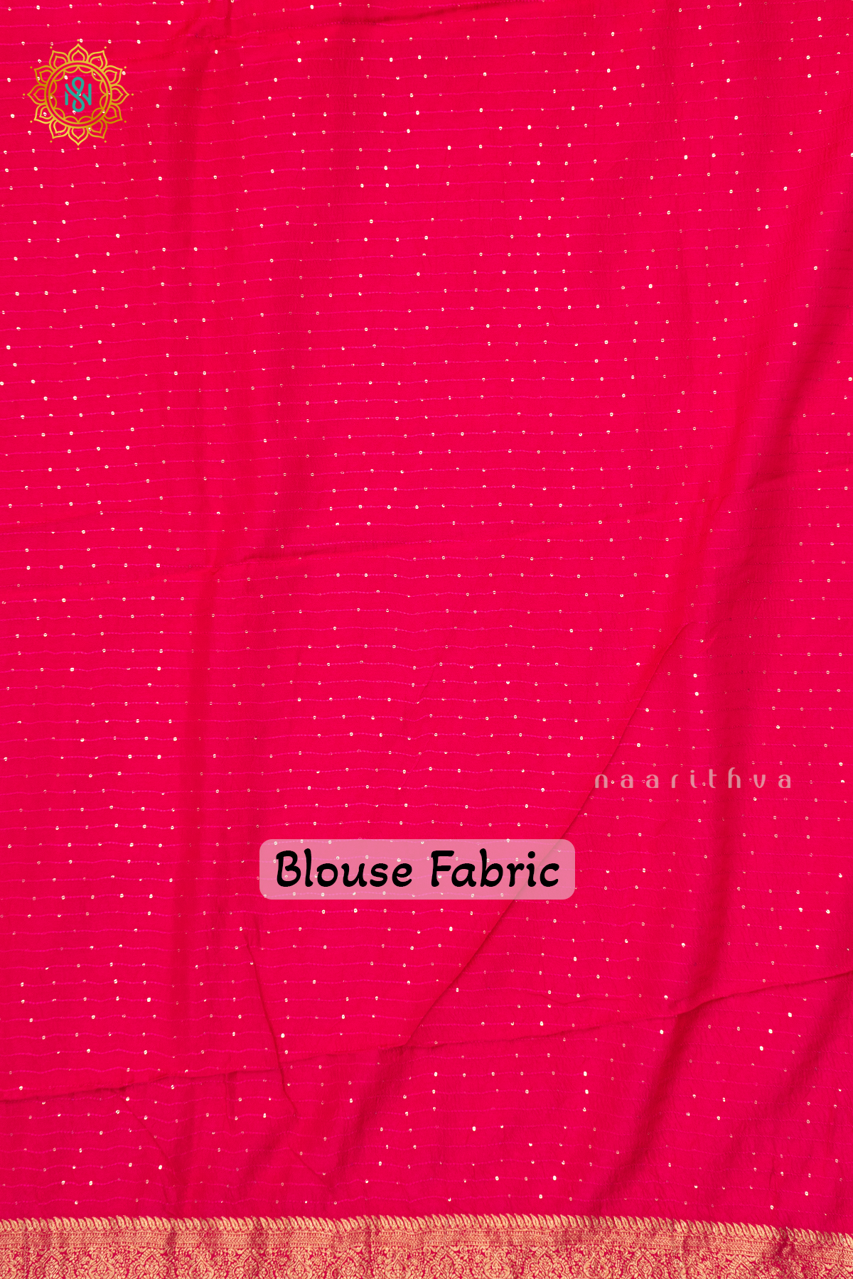 ORANGE WITH PINK - SEMI CREPE SILK