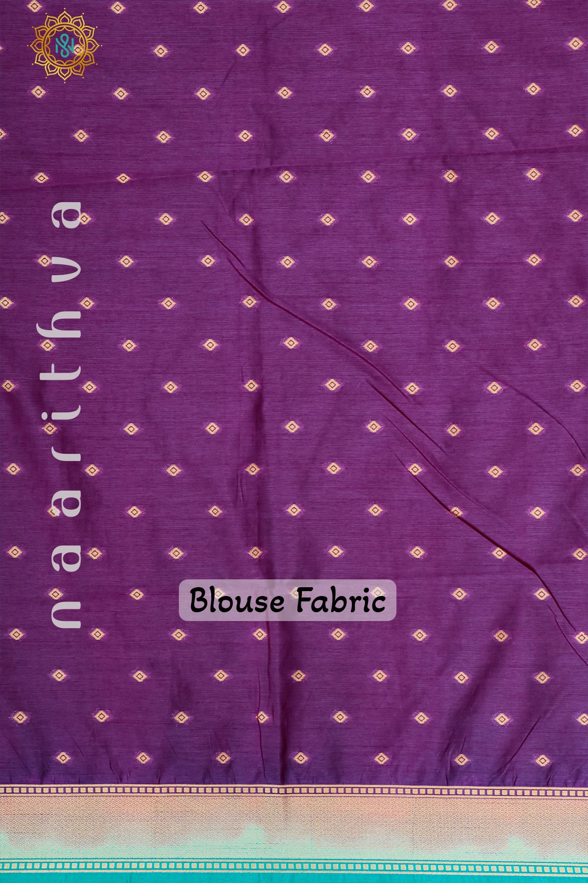 SKY BLUE WITH MAGENTA - RAW SILK