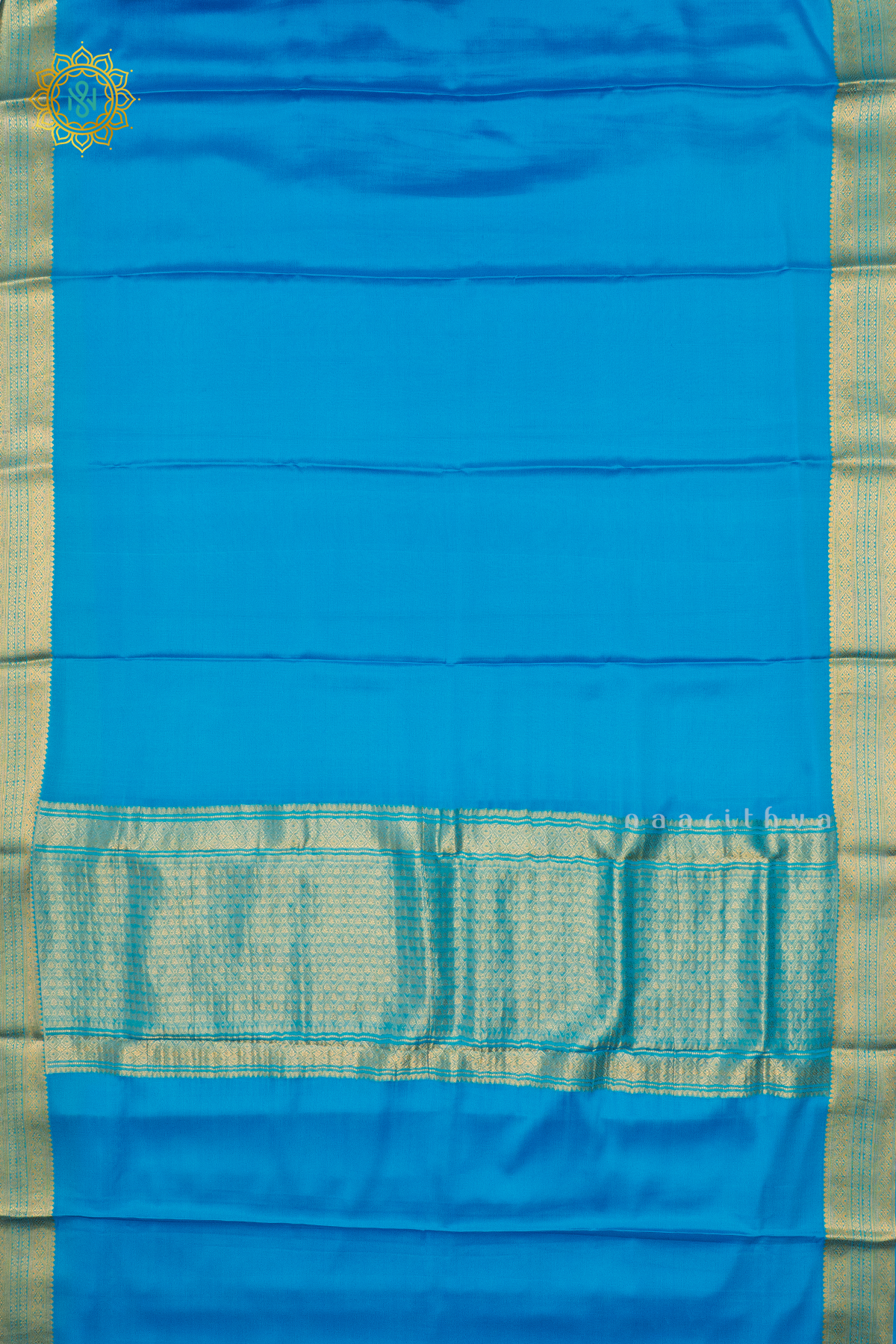 SKY BLUE - PURE MYSORE CREPE SILK