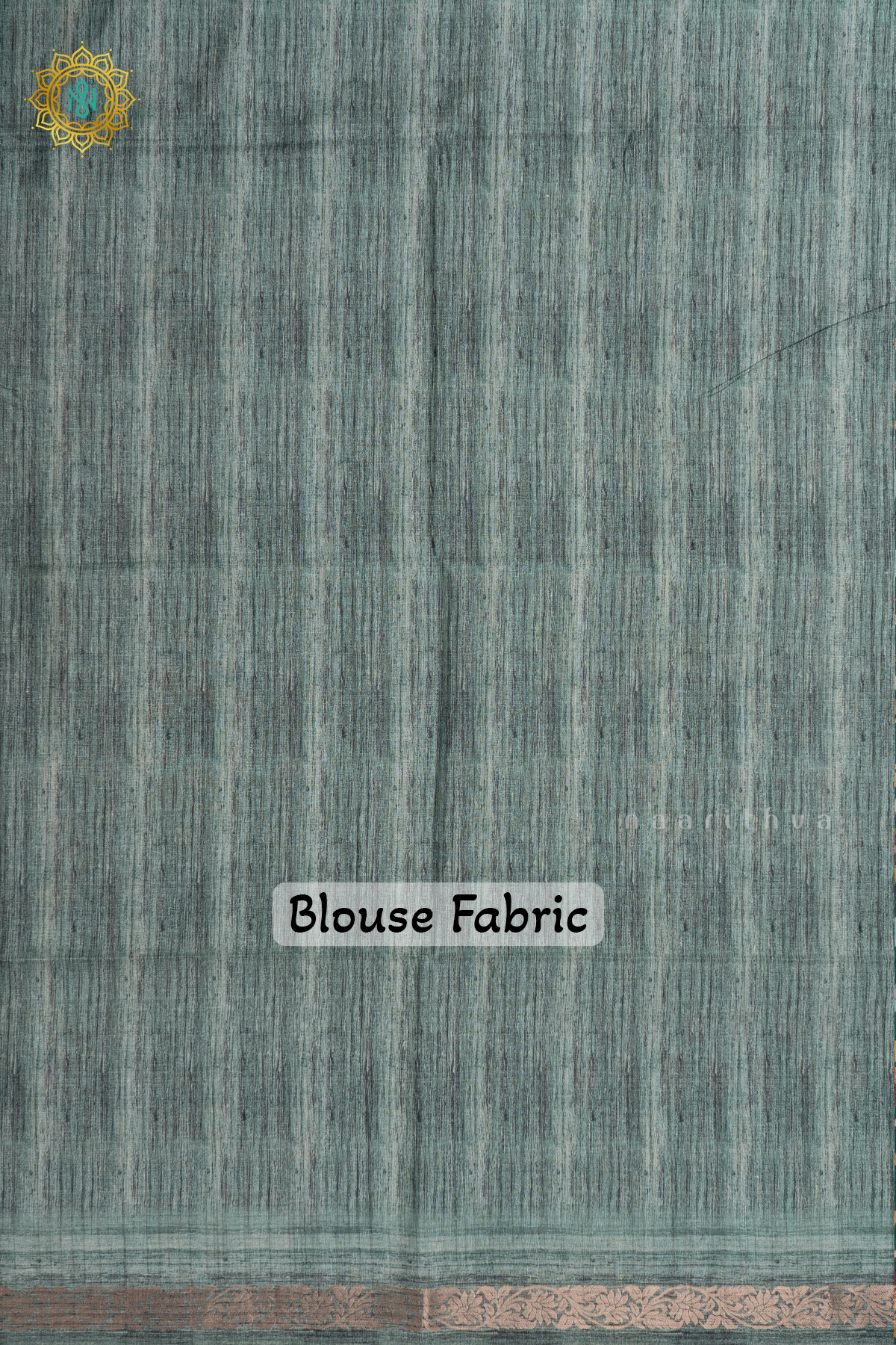 Aqua Green - Semi Gicha Tussar Saree Allover Printed Body With Zari Border Pallu And Blouse