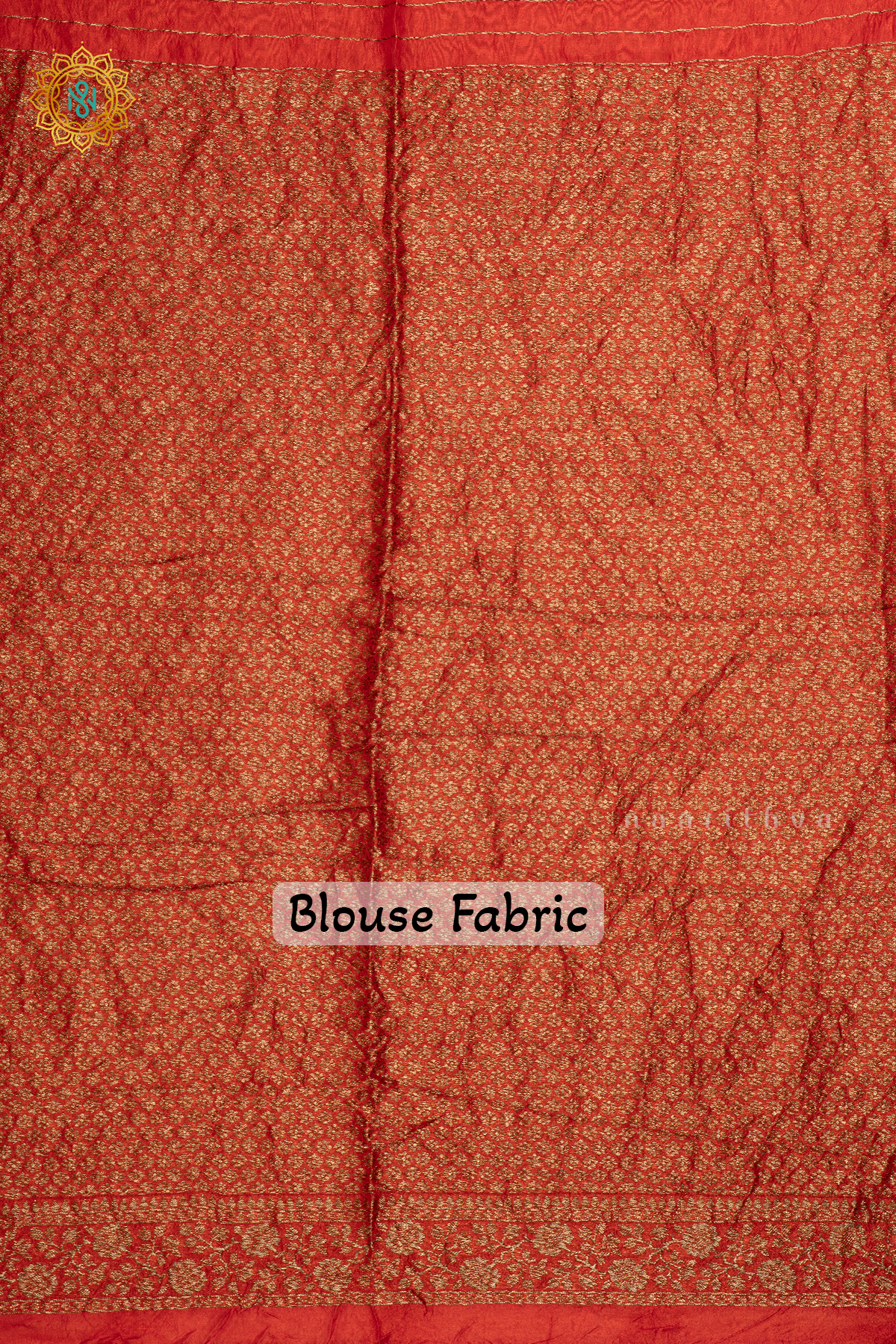 ORANGE - SEMI TUSSAR WITH BANDHANI TIE & DYE