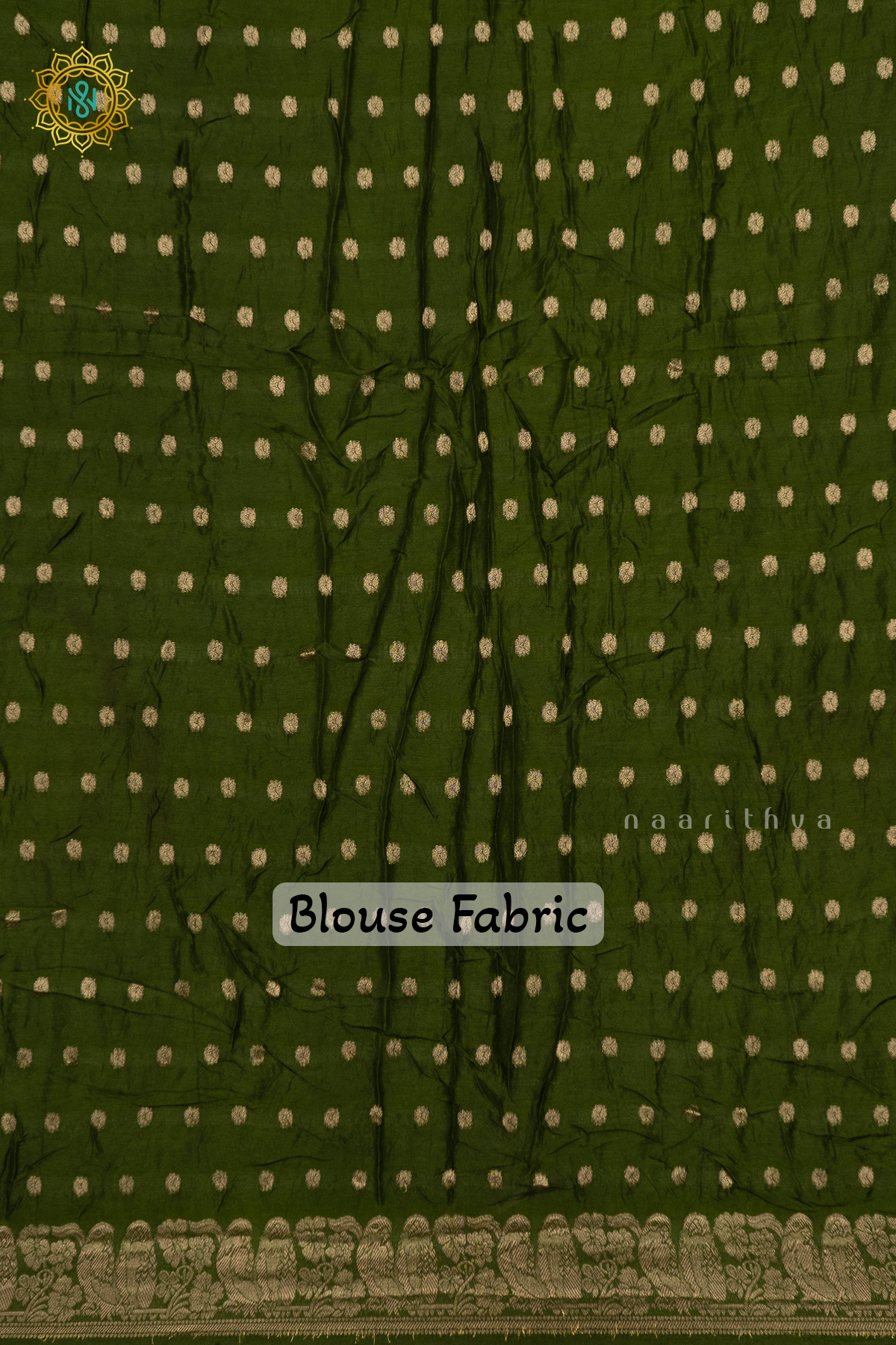 YELLOW WITH GREEN - SEMI TUSSAR WITH BANDHINI TIE & DYE