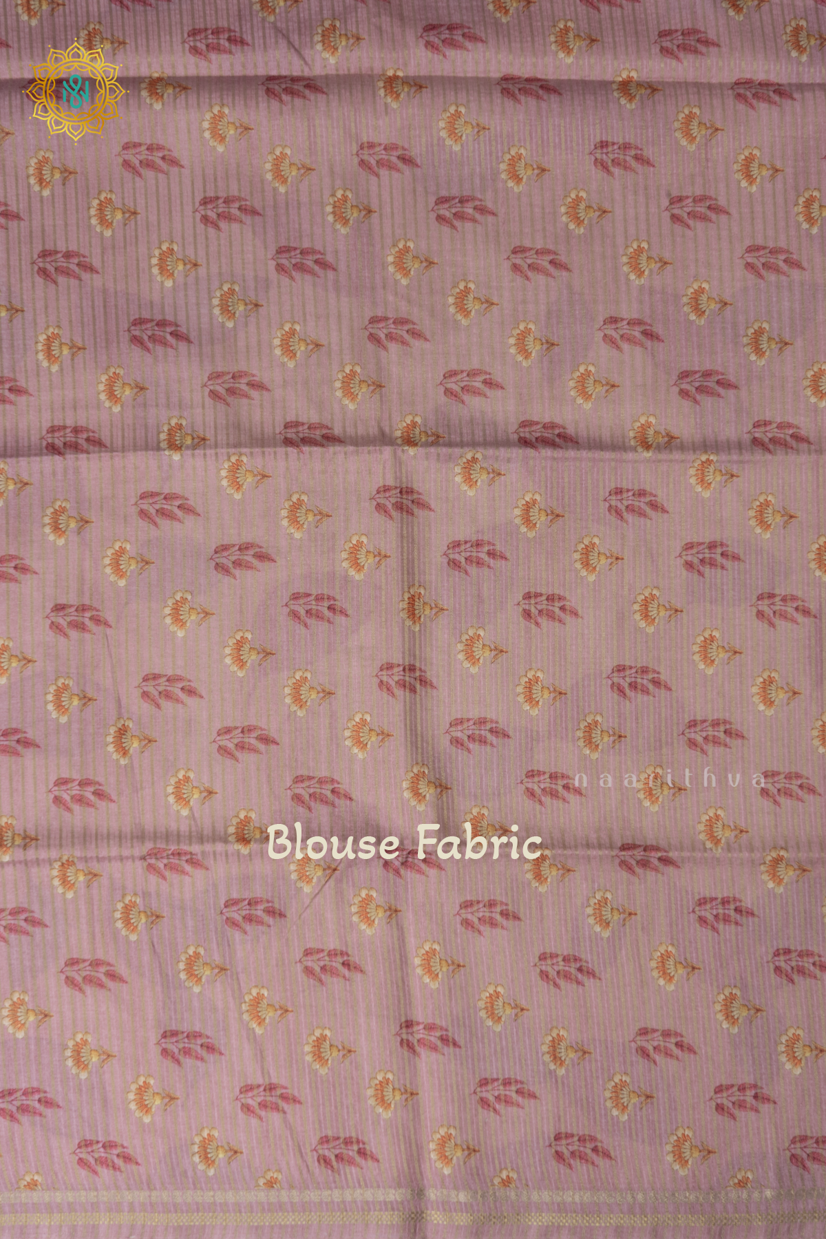Off White With Mauve Semi Tussar Silk Saree With Allover Leaf Prints On The Body With Contrast Pallu