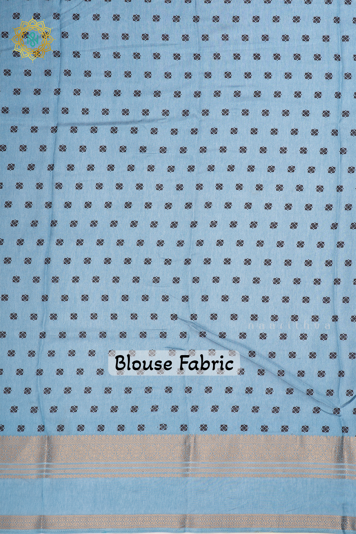 BLACK WITH BLUE - SEMI GEORGETTE