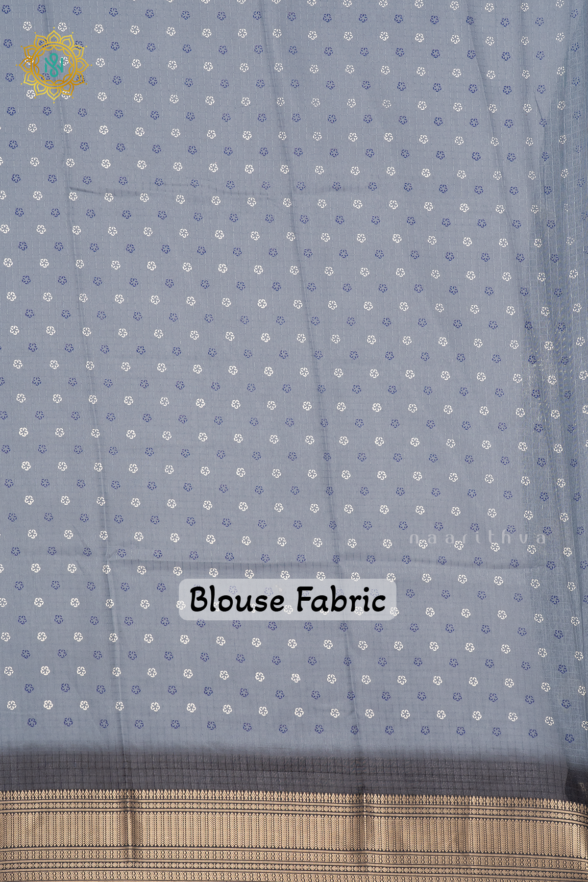 AQUA BLUE WITH BLACK - DOLA SILK