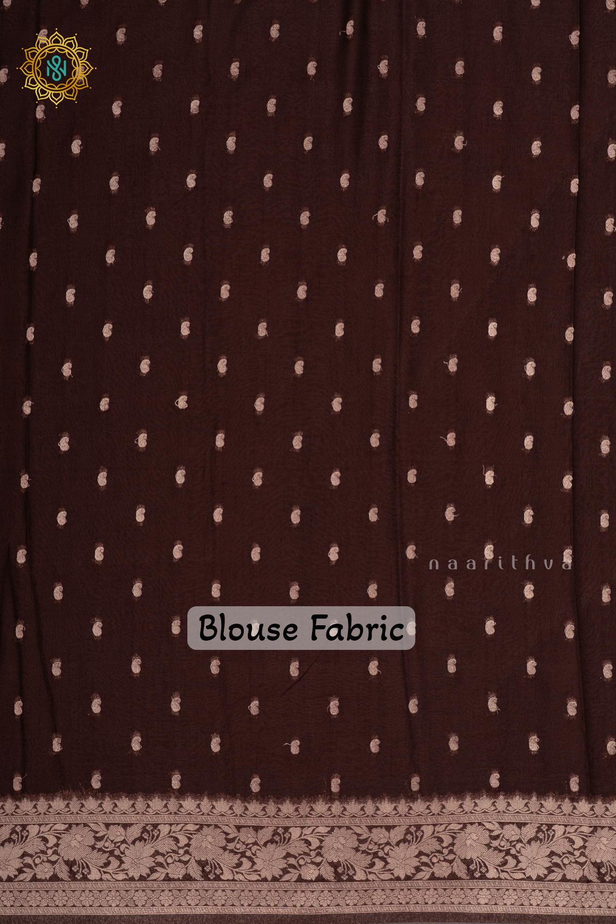 ORANGE WITH BROWN - SEMI CHIFFON BANARASI