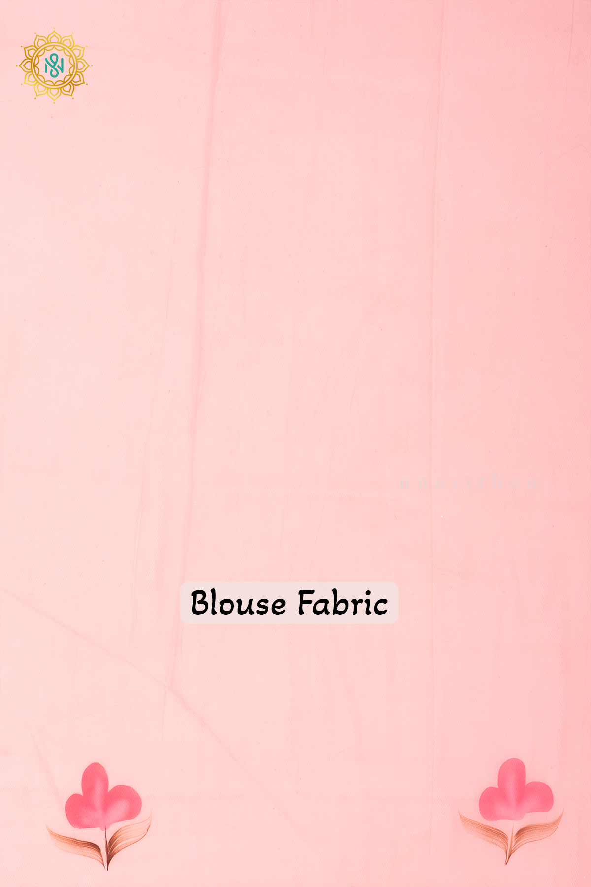 PEACHISH PINK - ORGANZA HAND PAINTED