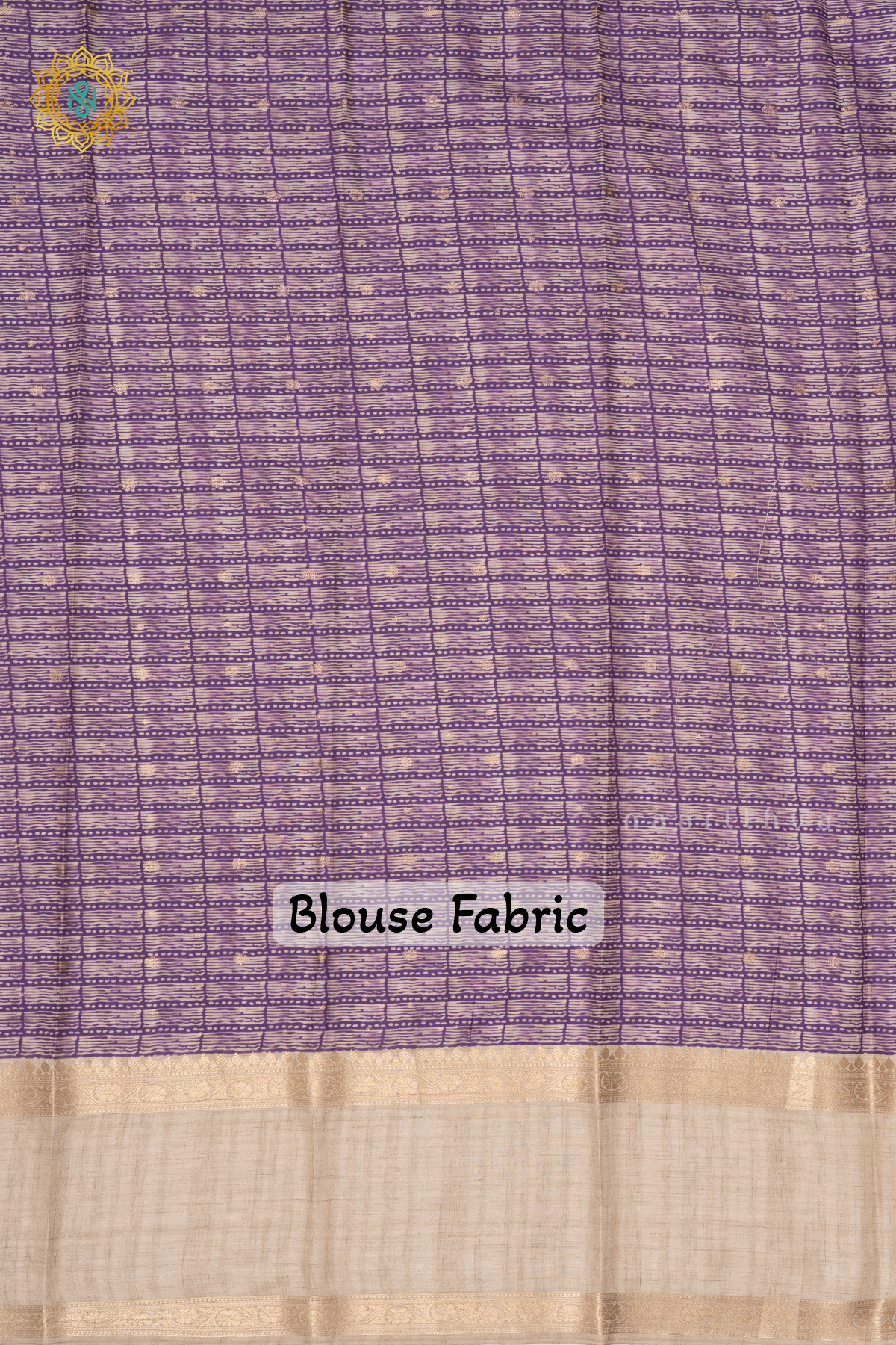 PURPLE WITH BEIGE - SEMI TUSSAR SILK