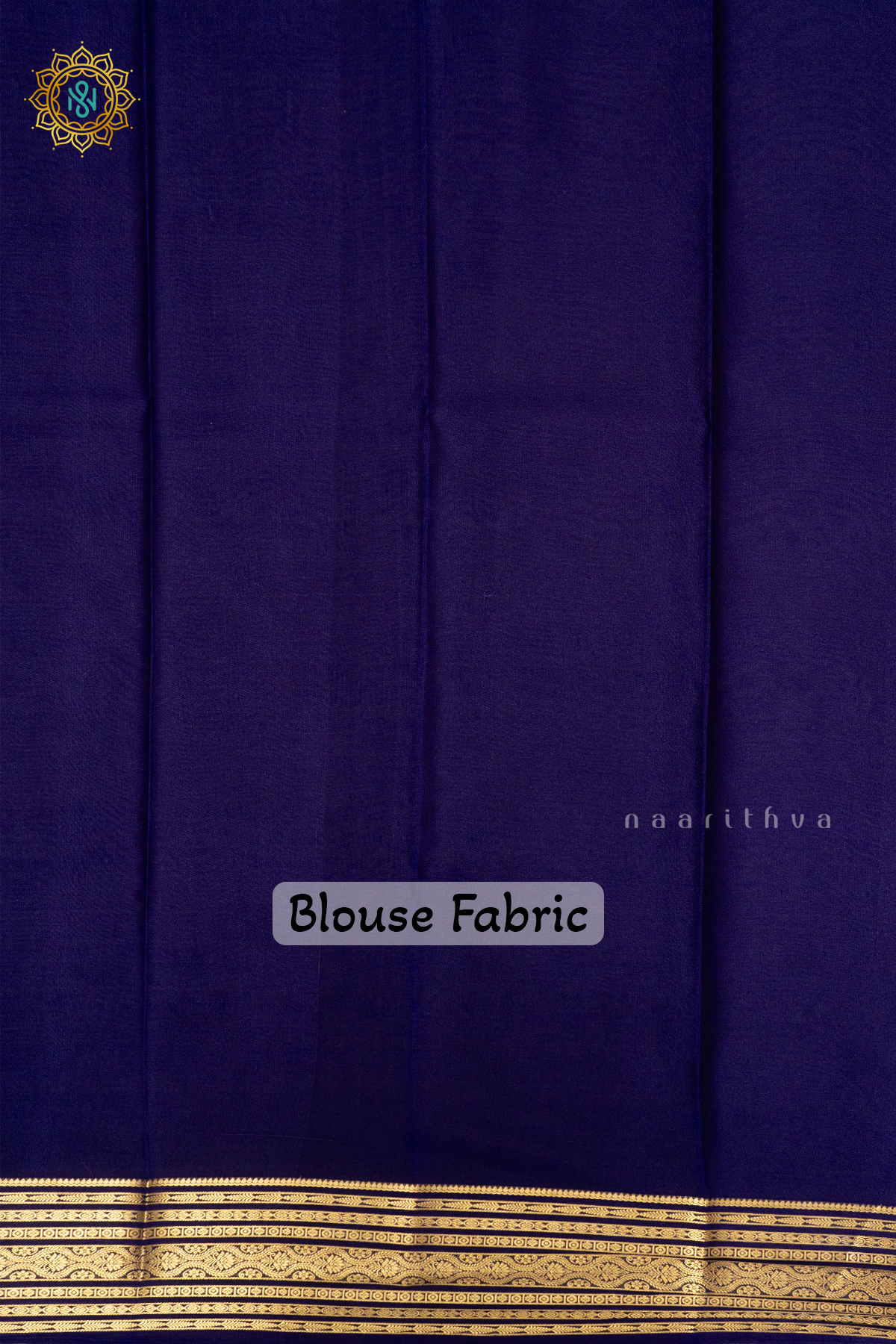 PINK WITH NAVY BLUE - PURE MYSORE CRPE SILK