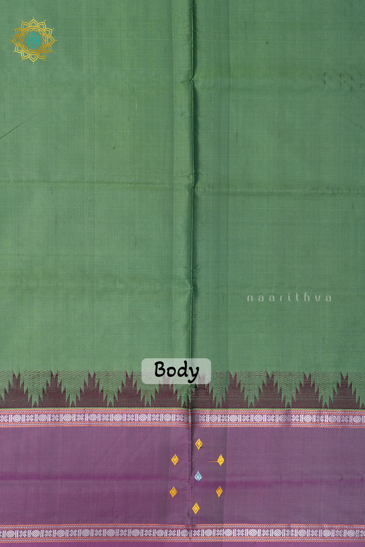 GREEN WITH LIGHT PINK - BANANA PITH