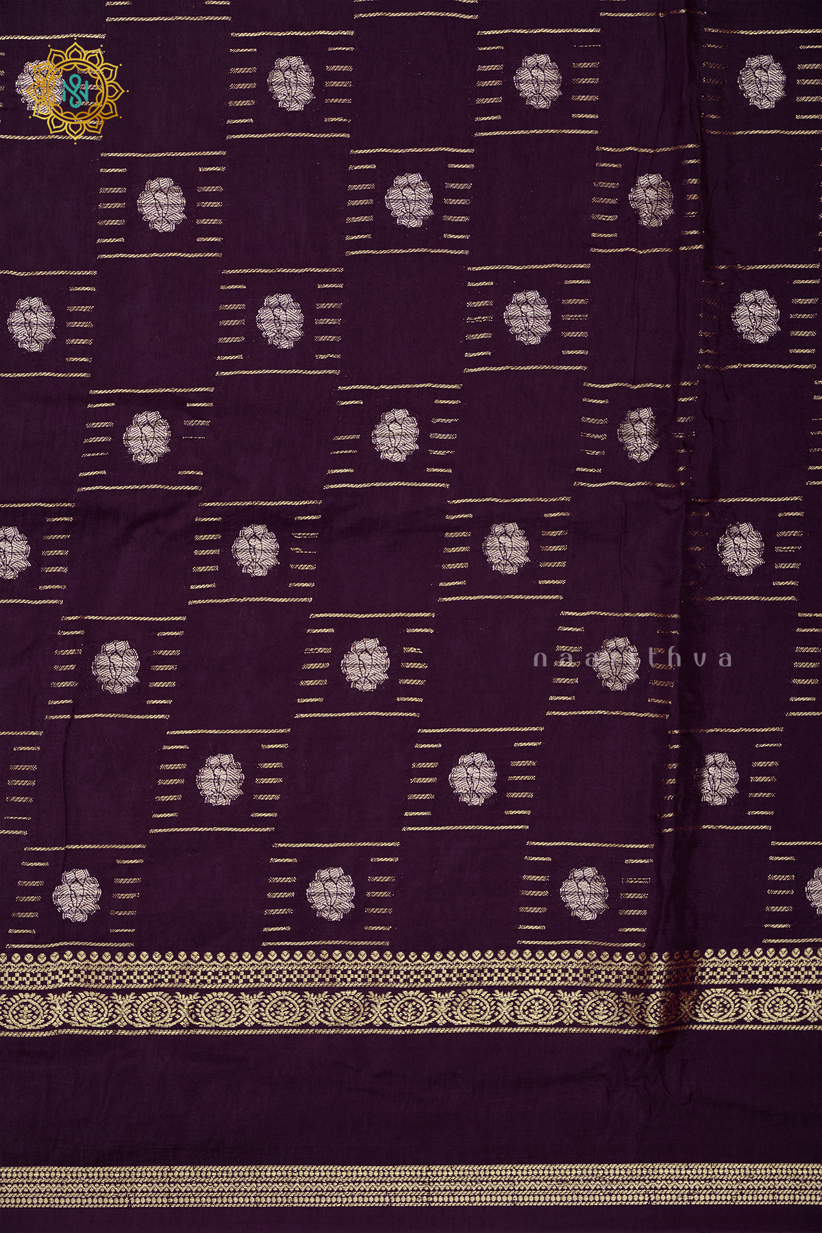 DEEP WINE WITH YELLOW - DOLA SILK