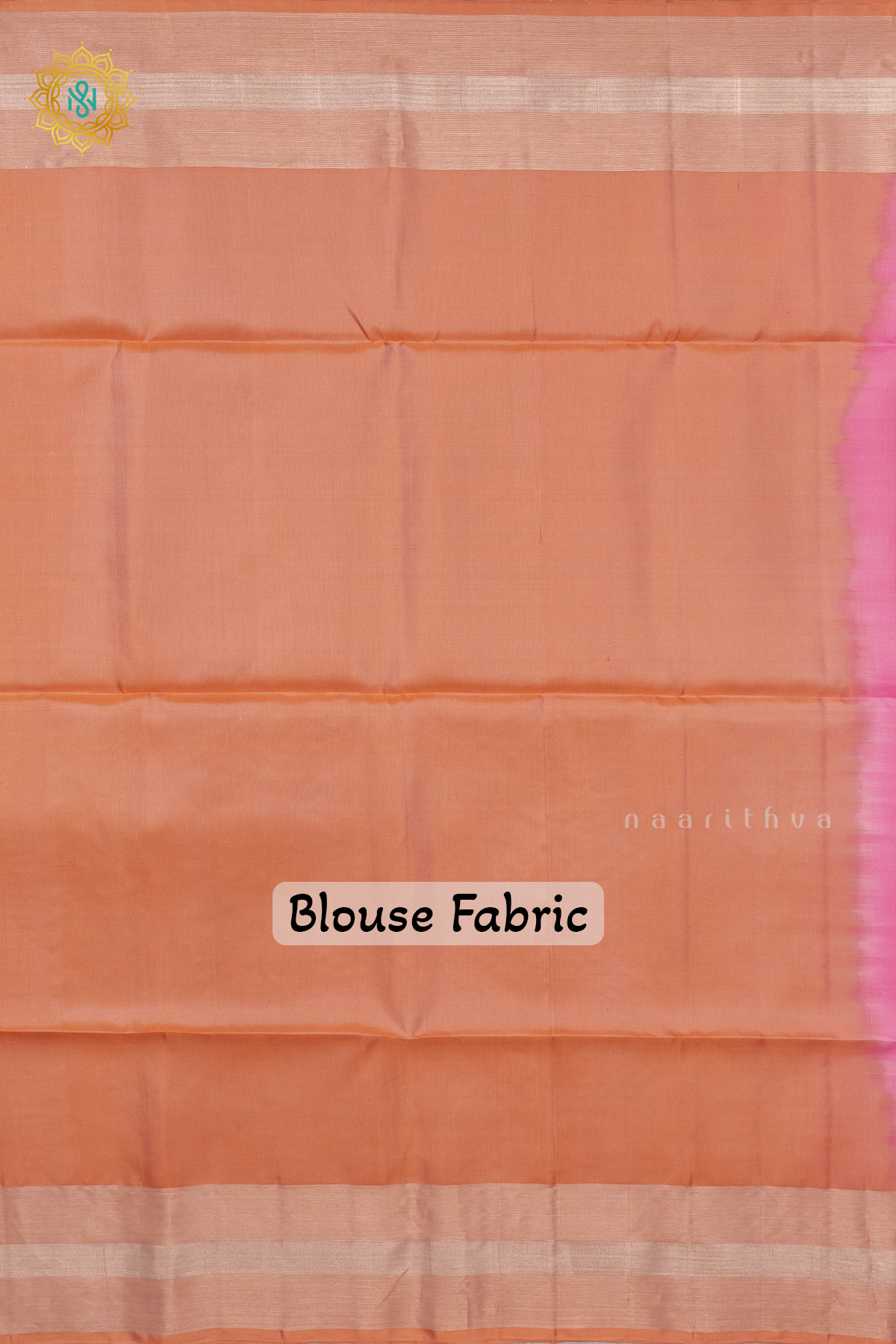 LIGHT PINK WITH PEACHISH ORANGE - KANJIVARAM PURE MIX SOFT SILK