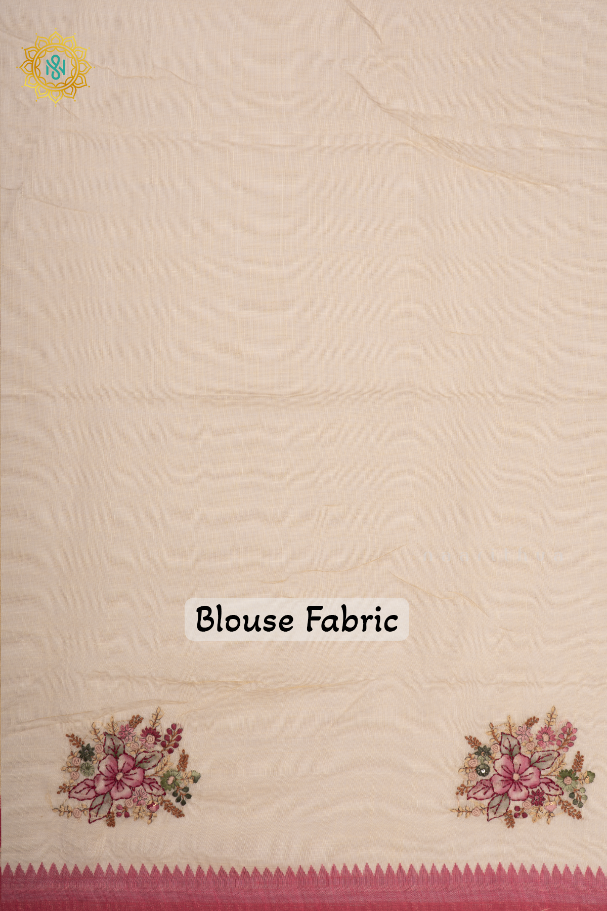 WHITE WITH MAROON - LINEN TISSUE