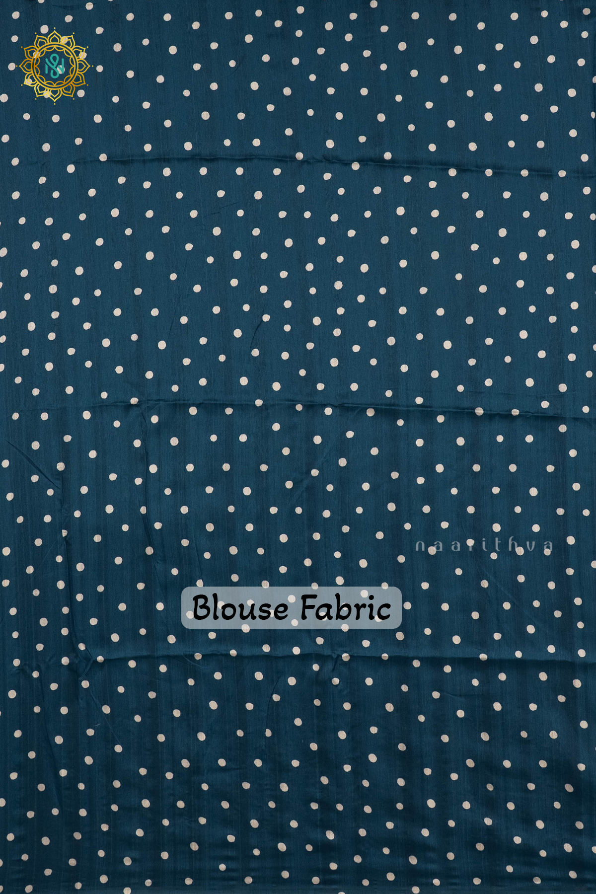 WHITE WITH TEAL BLUE - SEMI TUSSAR