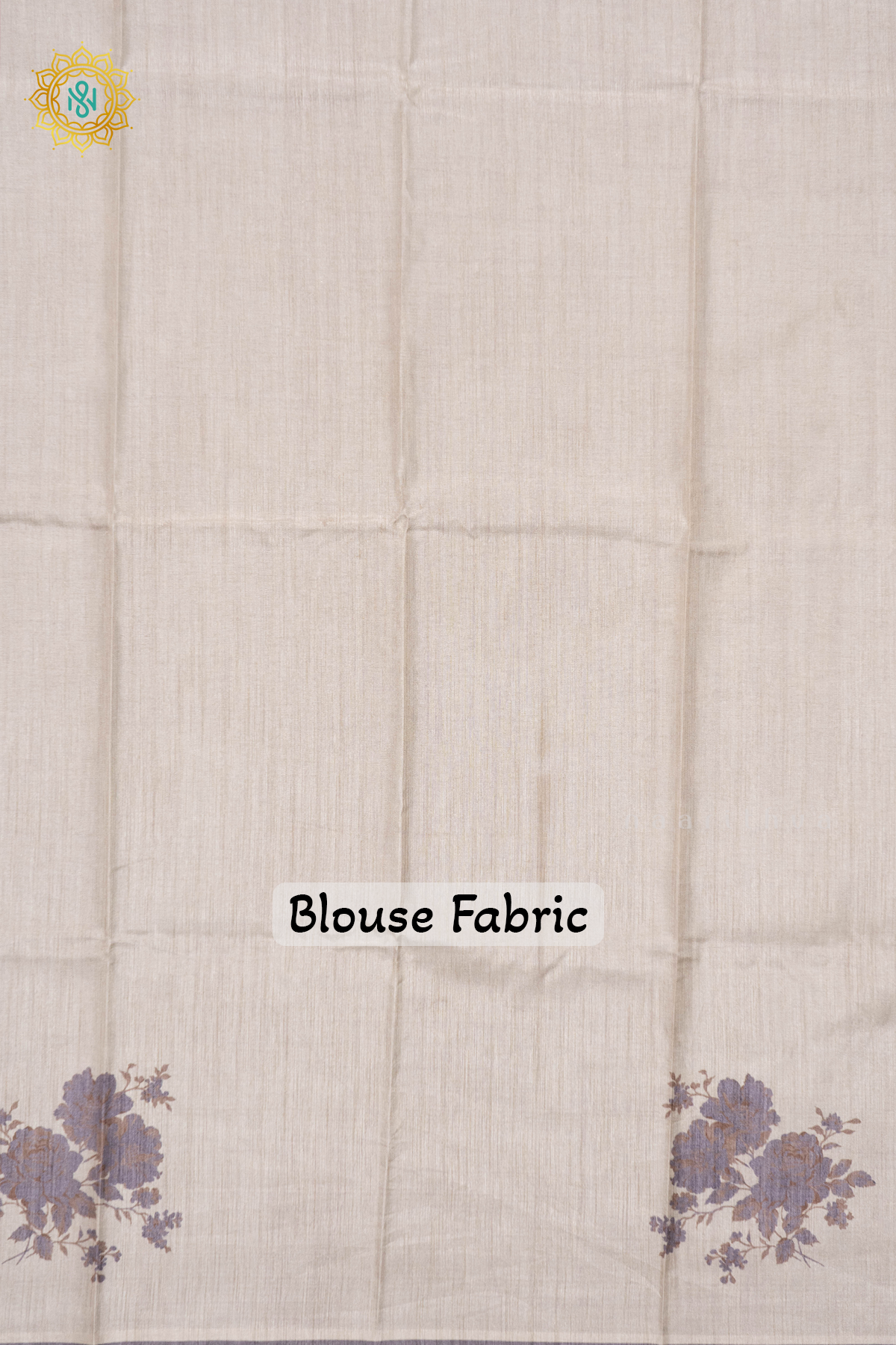 OFF WHITE WITH LAVENDER - SEMI TUSSAR