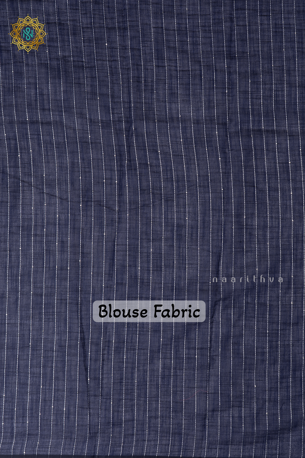 Lavender With Navy Blue Linen By Cotton Saree With Contrast Pallu & Blouse