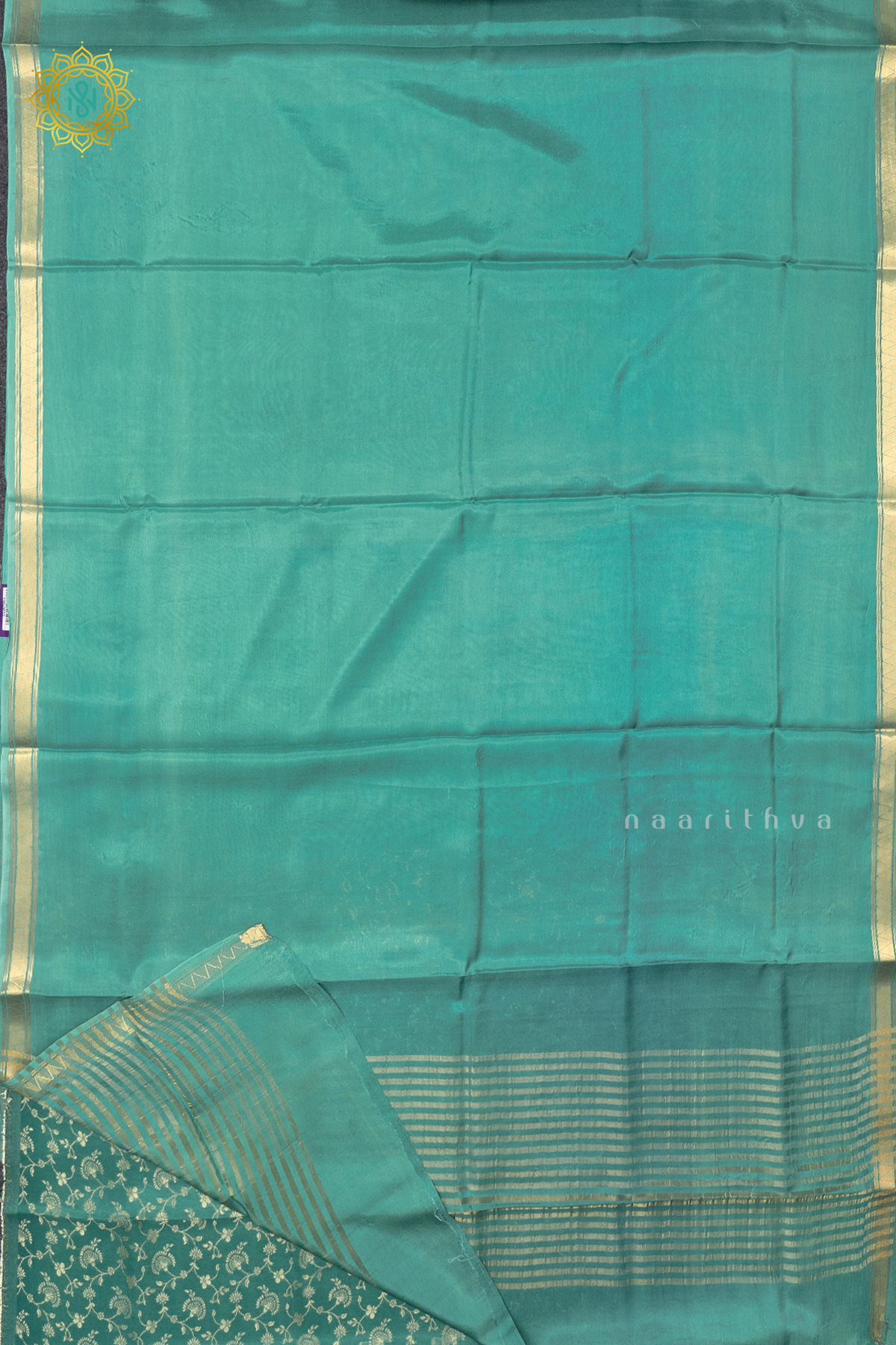 CYAN GREEN - SEMI MYSORE CREPE SILK