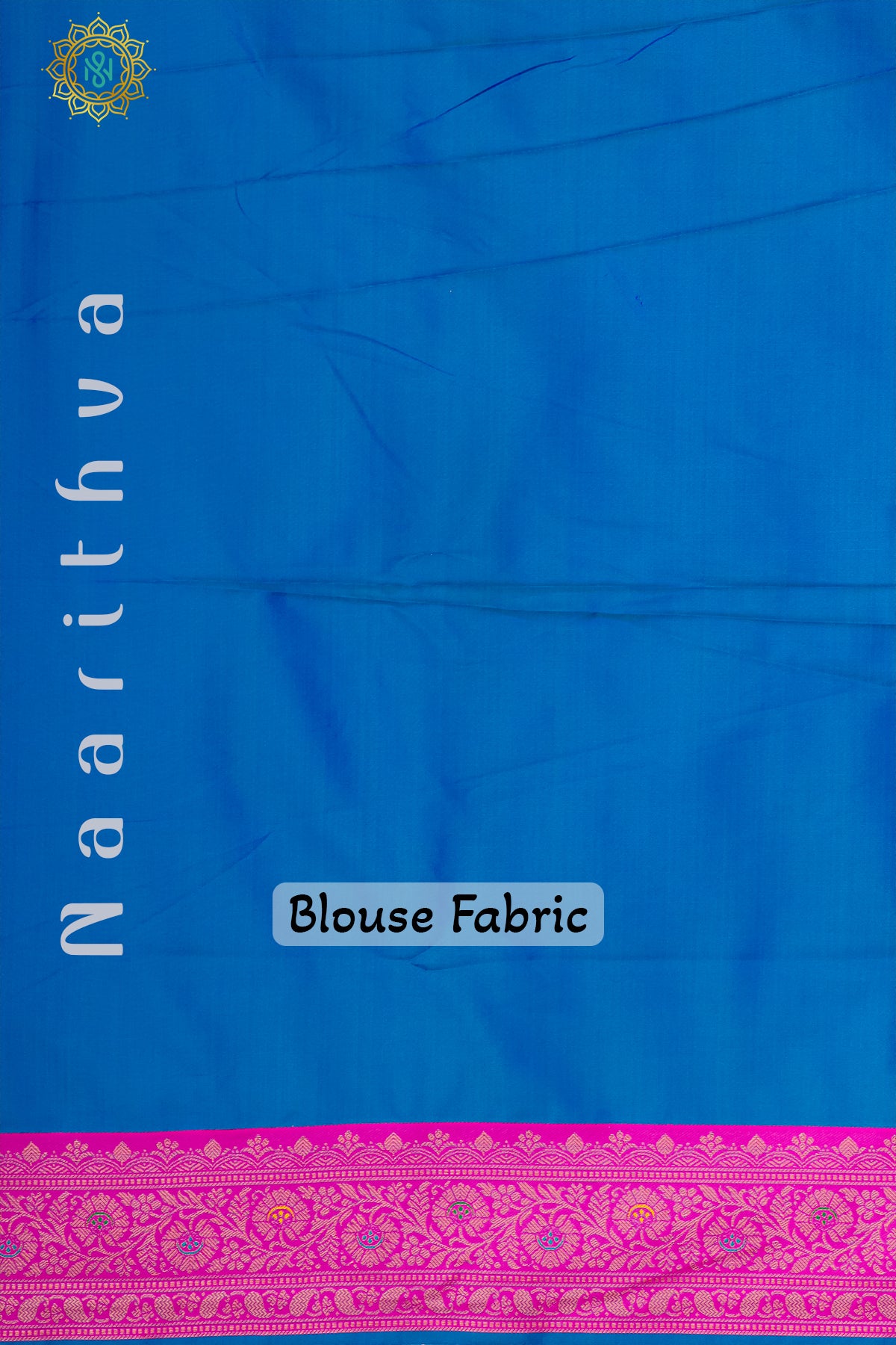 BLUE WITH PINK - SEMI KANCHI