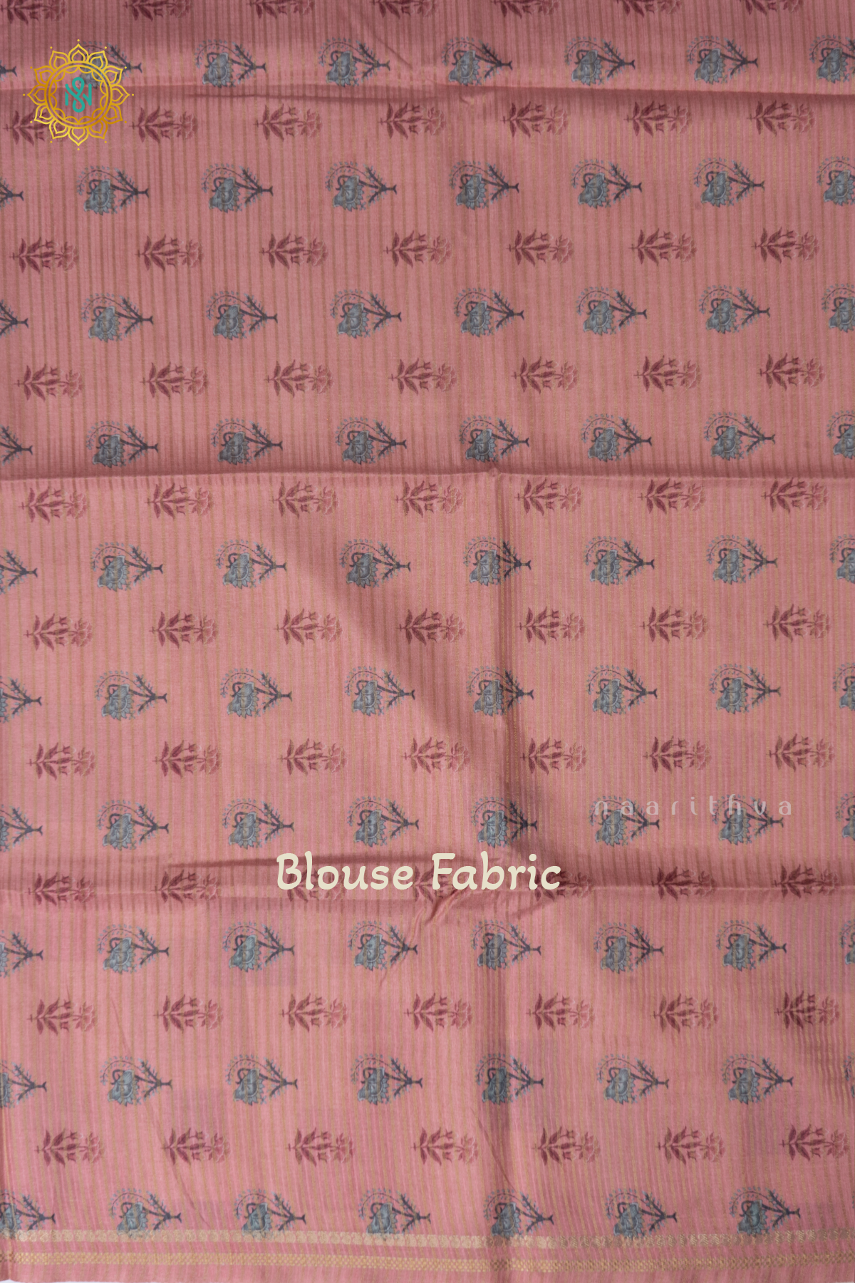 Off White With Dark Peach Semi Tussar Silk Saree With Allover Geometrical Prints On The Body With Contrast Pallu
