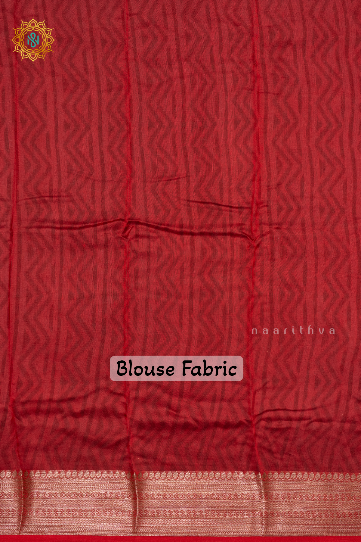 INDIGO WITH RED - CHANDERI SILK COTTON