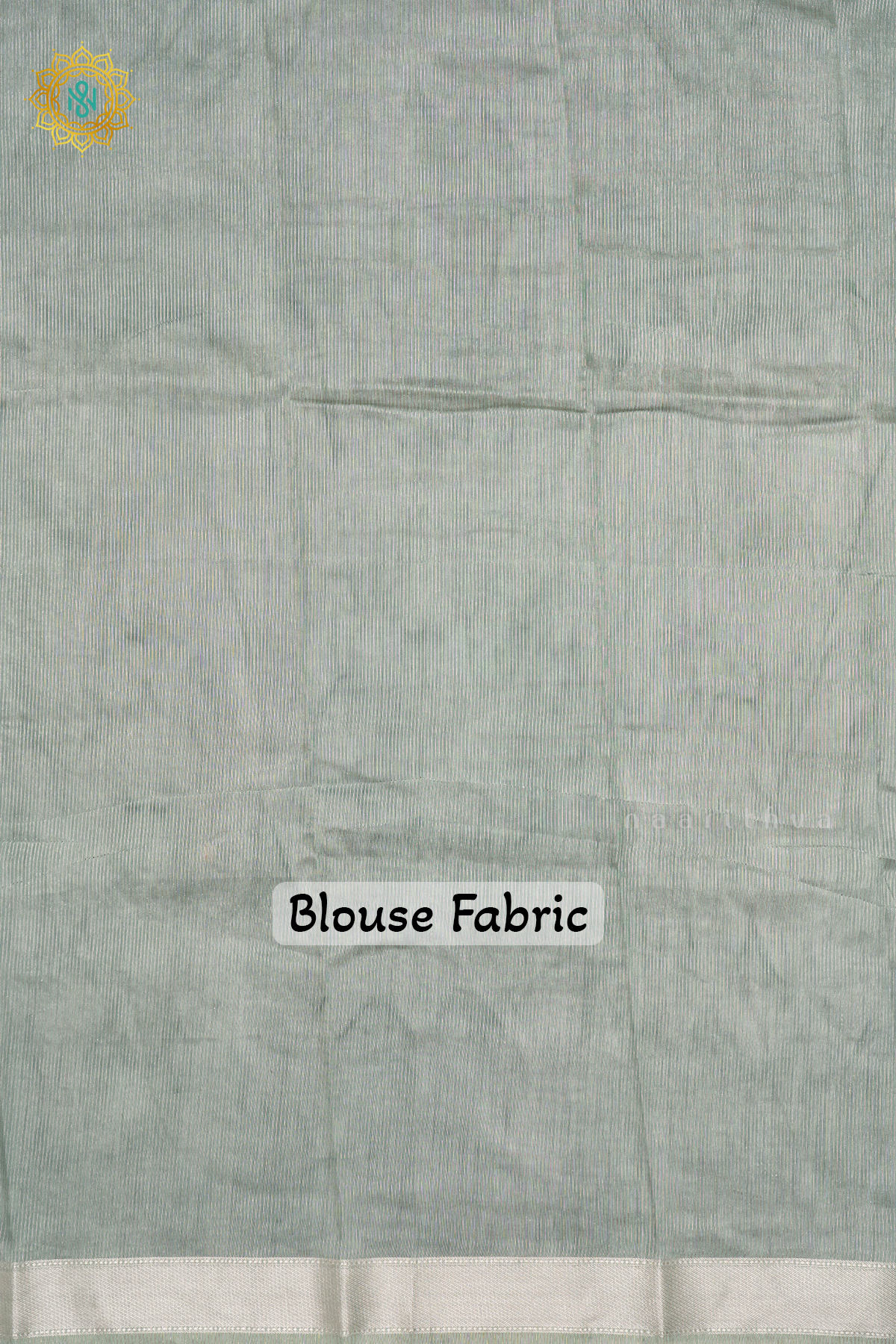 AQUA GREEN WITH OFF WHITE - BUTTER CREPE