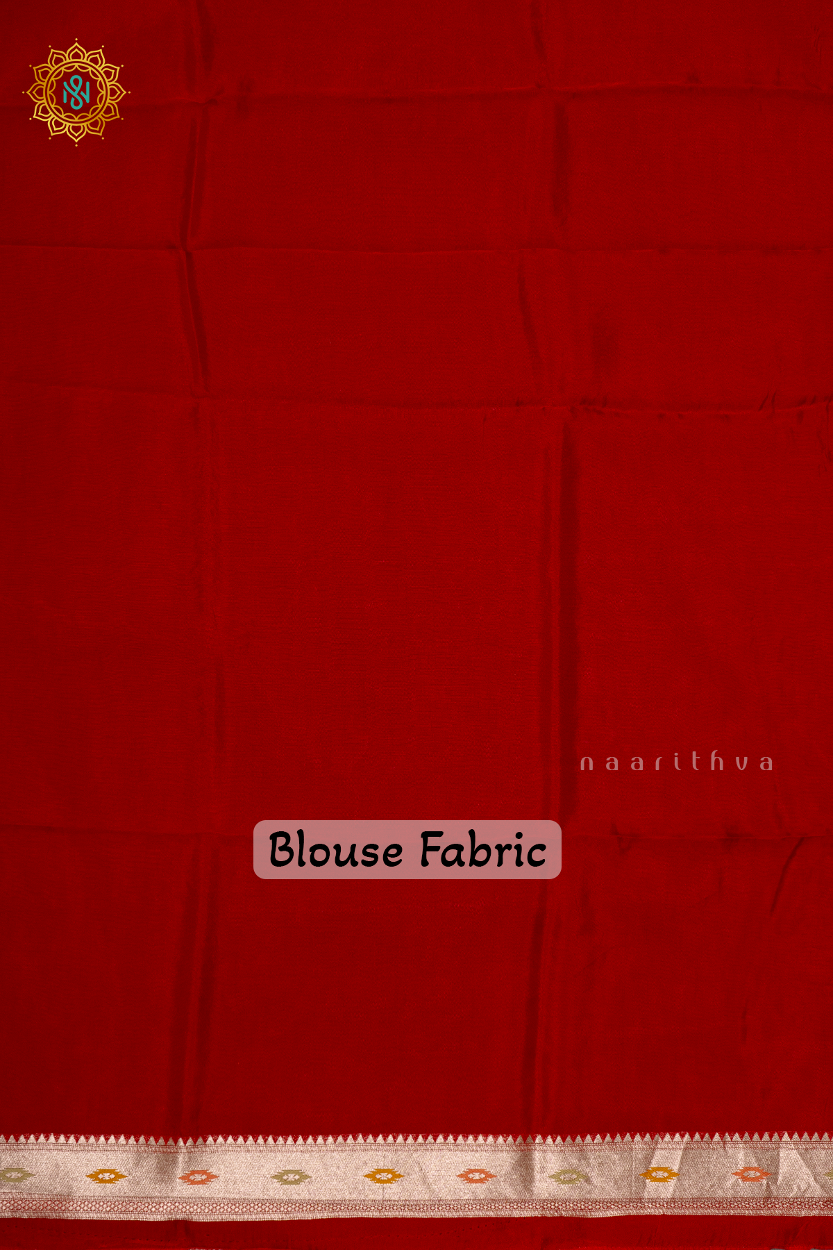 Red Semi Tissue Saree With Paithani Weaving On The Body And Zari Border
