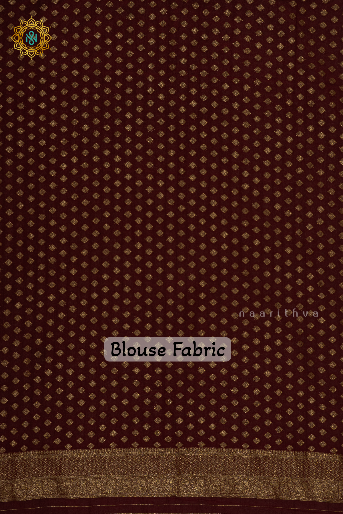 ORANGE WITH BROWN - SEMI CREPE GEORGETTE