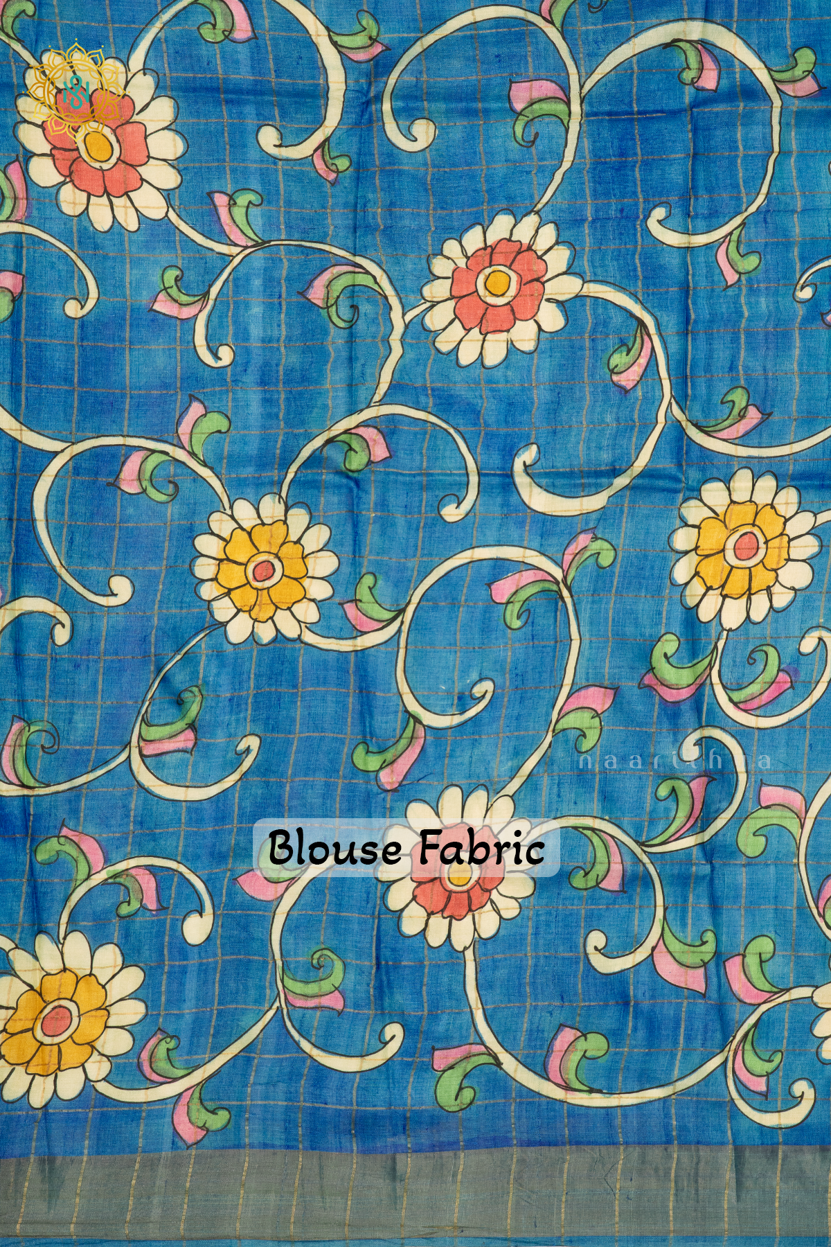 GREY WITH SKY BLUE - PURE TUSSAR SILK