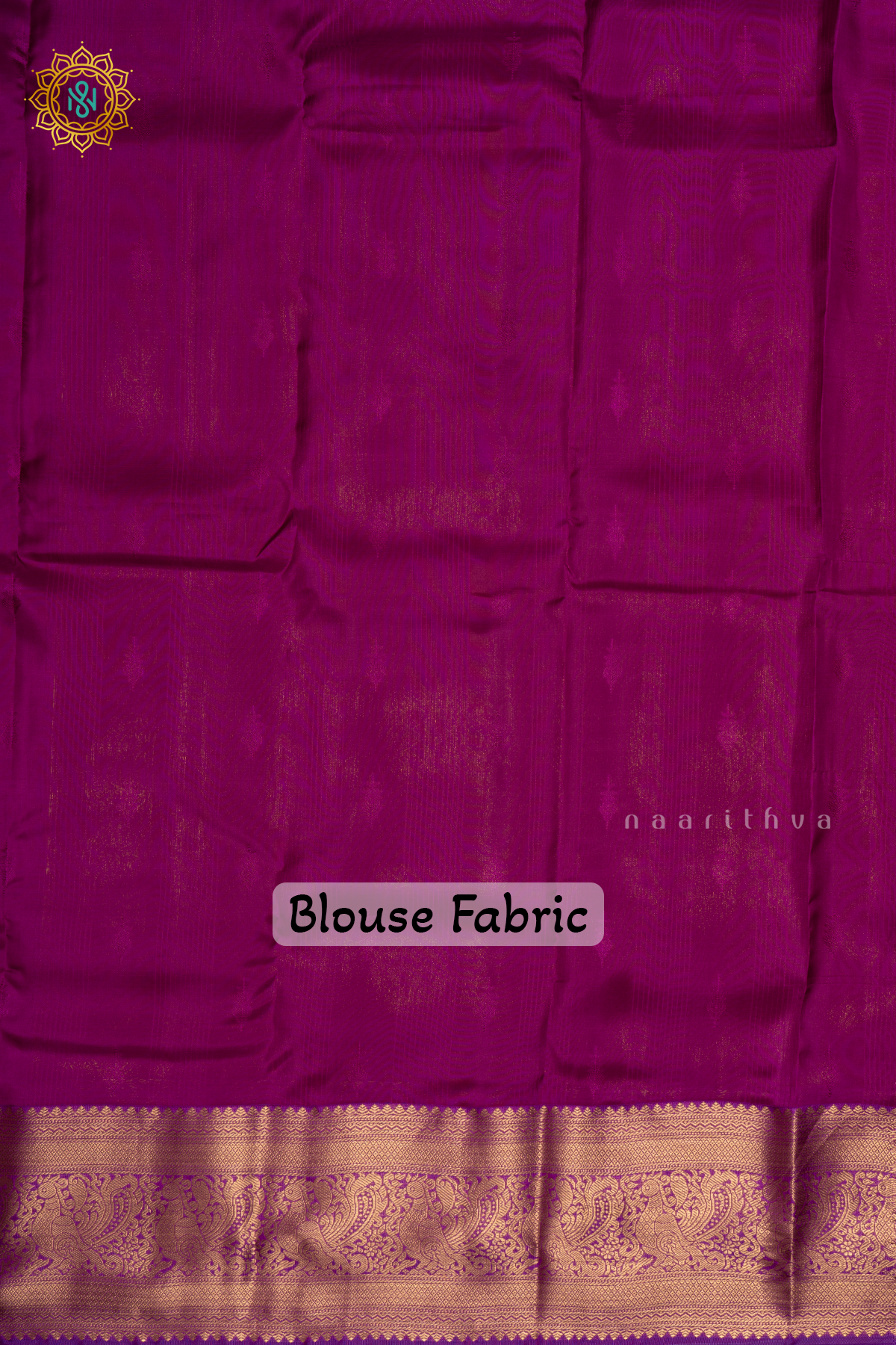 Blue With Magenta Pure Mix Kanjivaram Silk Saree with Zari Woven Stripes, Buttas and Zari Woven Contrast Border