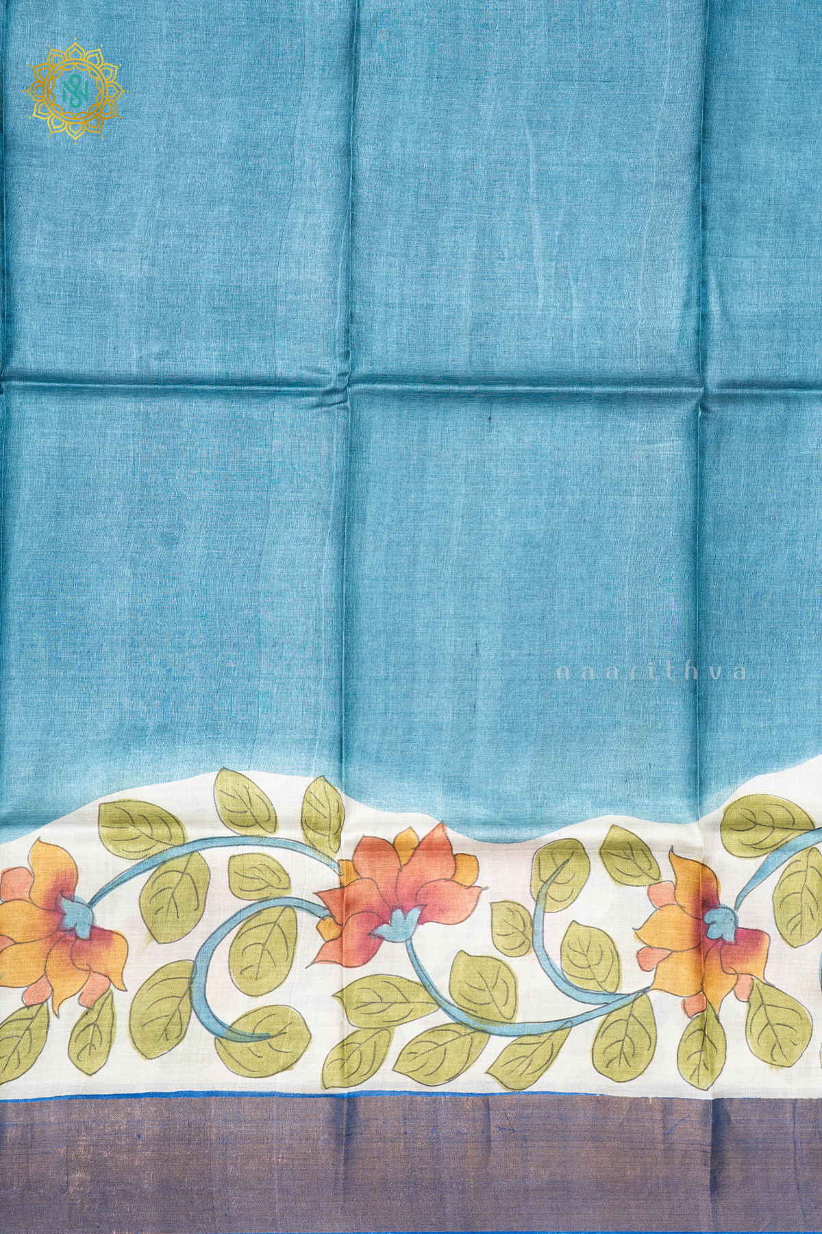 BLUE - PURE TUSSAR SILK