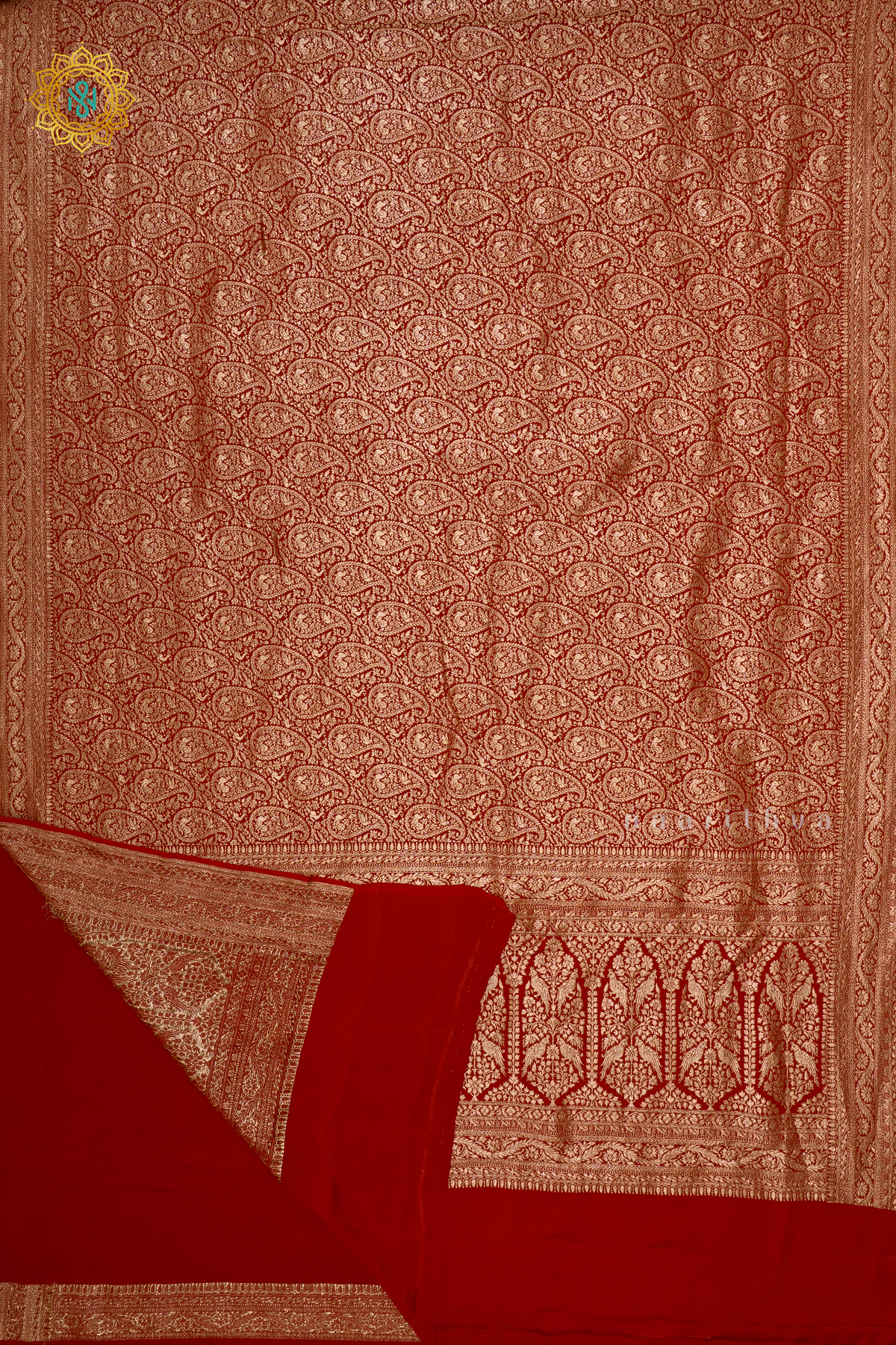 MAROON - PURE BANARASI CREPE