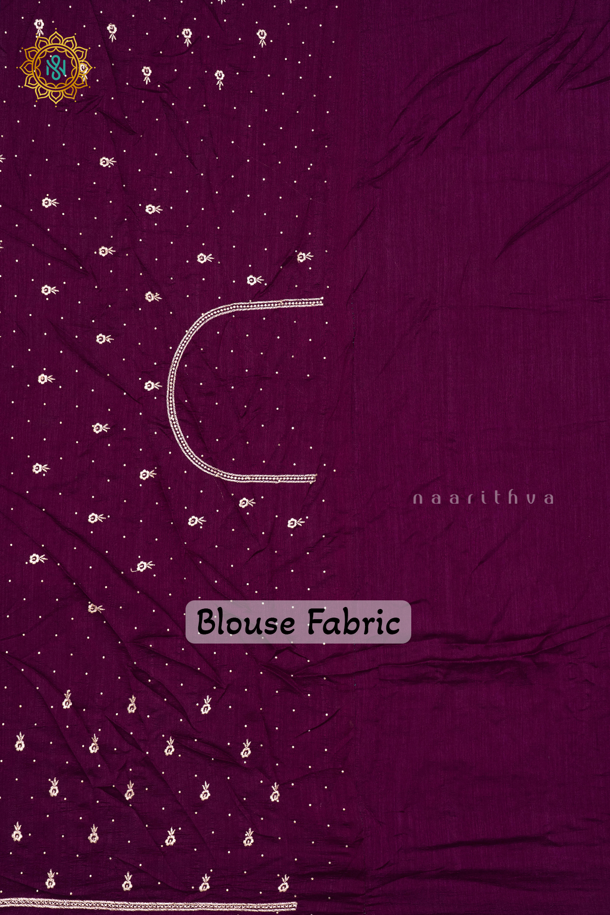 PEACOCK BLUE WITH WINE - PARTY WEAR TUSSAR GEORGETTE