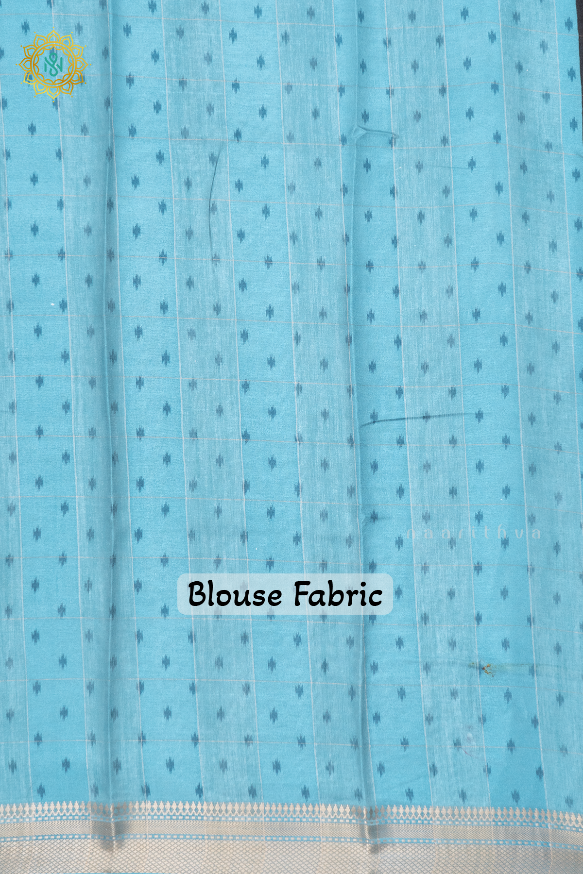 BLACK WITH SKY BLUE - LINEN BY COTTON