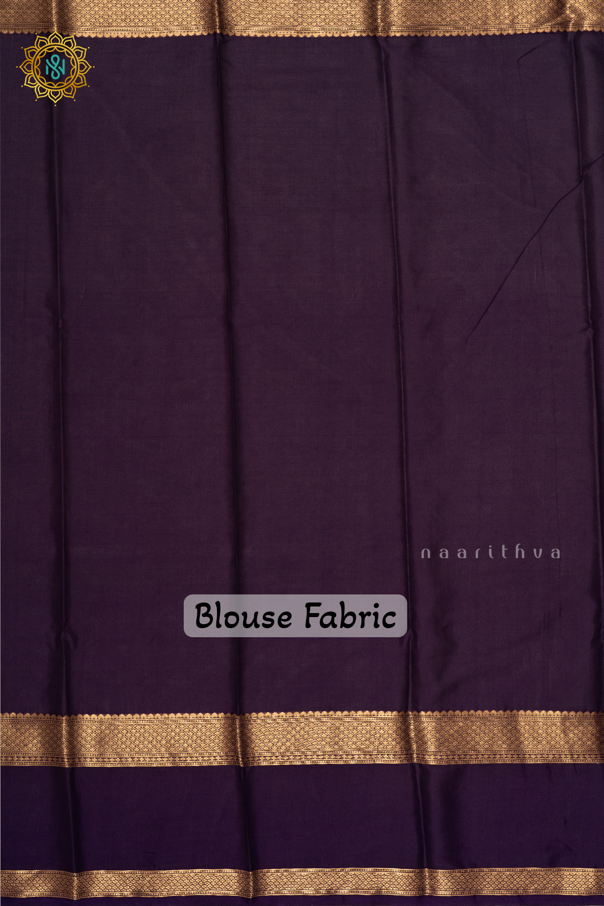 AQUA GREEN WITH PURPLE - SEMI MYSORE CREPE SILK