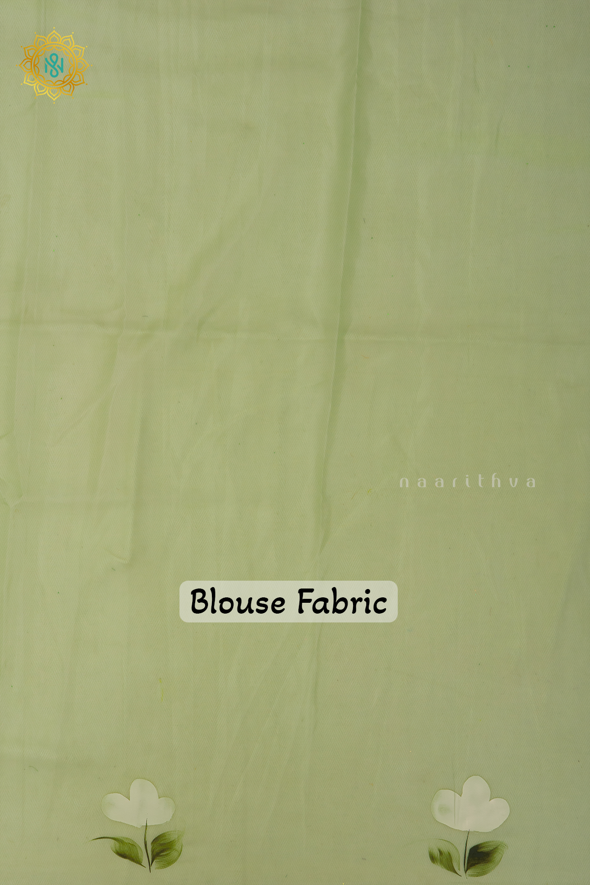 GREEN - ORGANZA HAND PAINTED