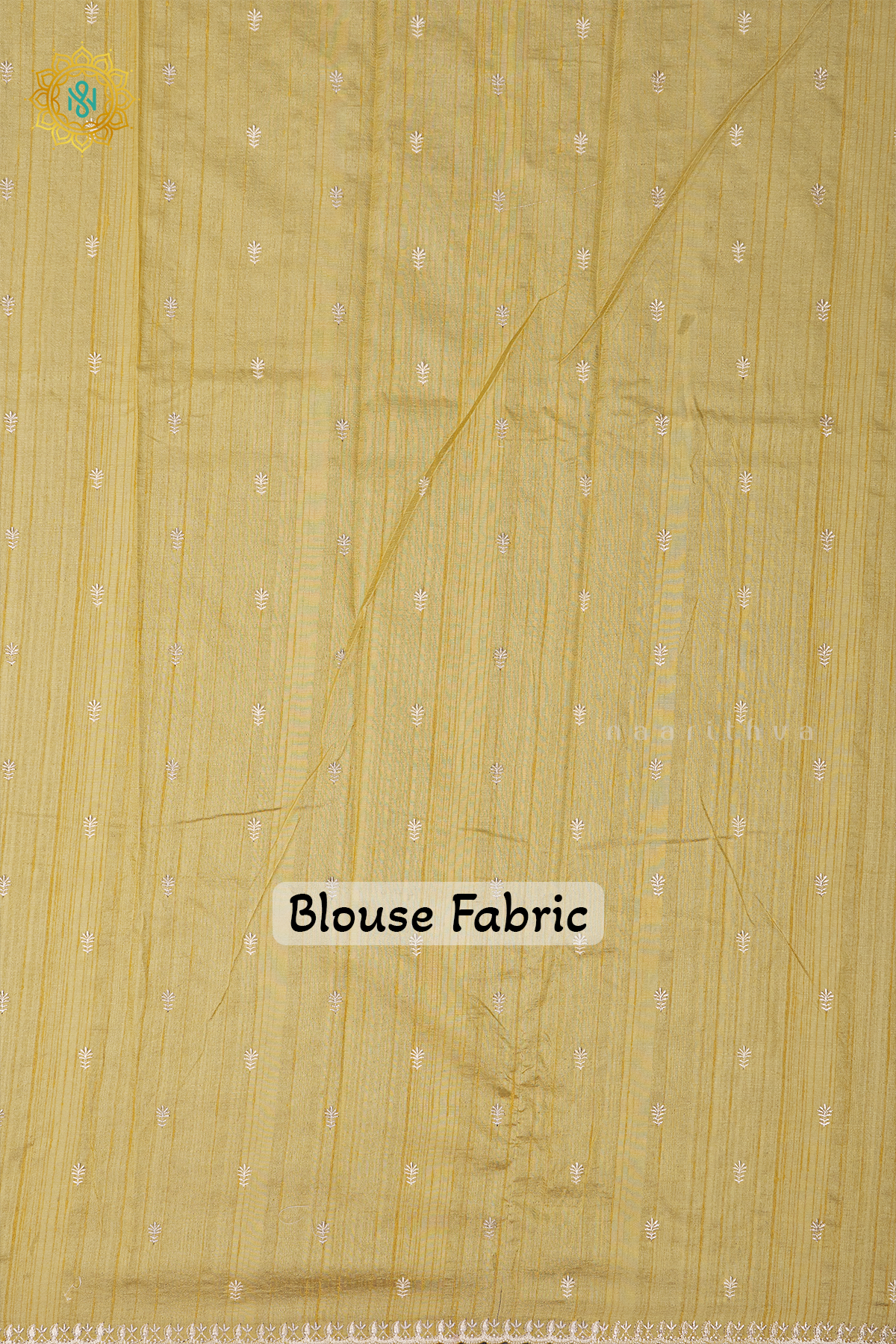 YELLOW - SEMI TUSSAR WITH EMBROIDERY