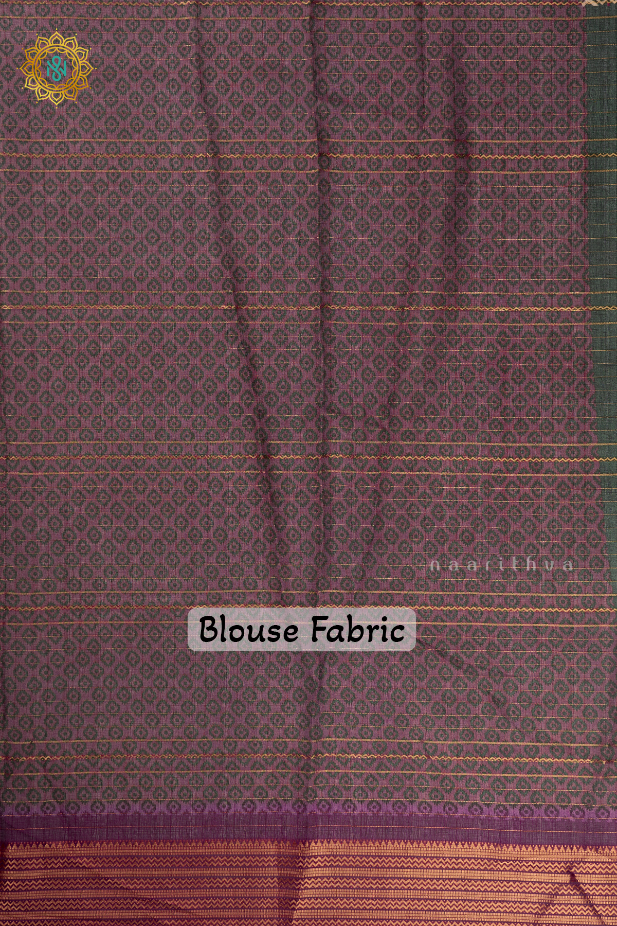 BOTTLE GREEN WITH WINE - SEMI GEORGETTE