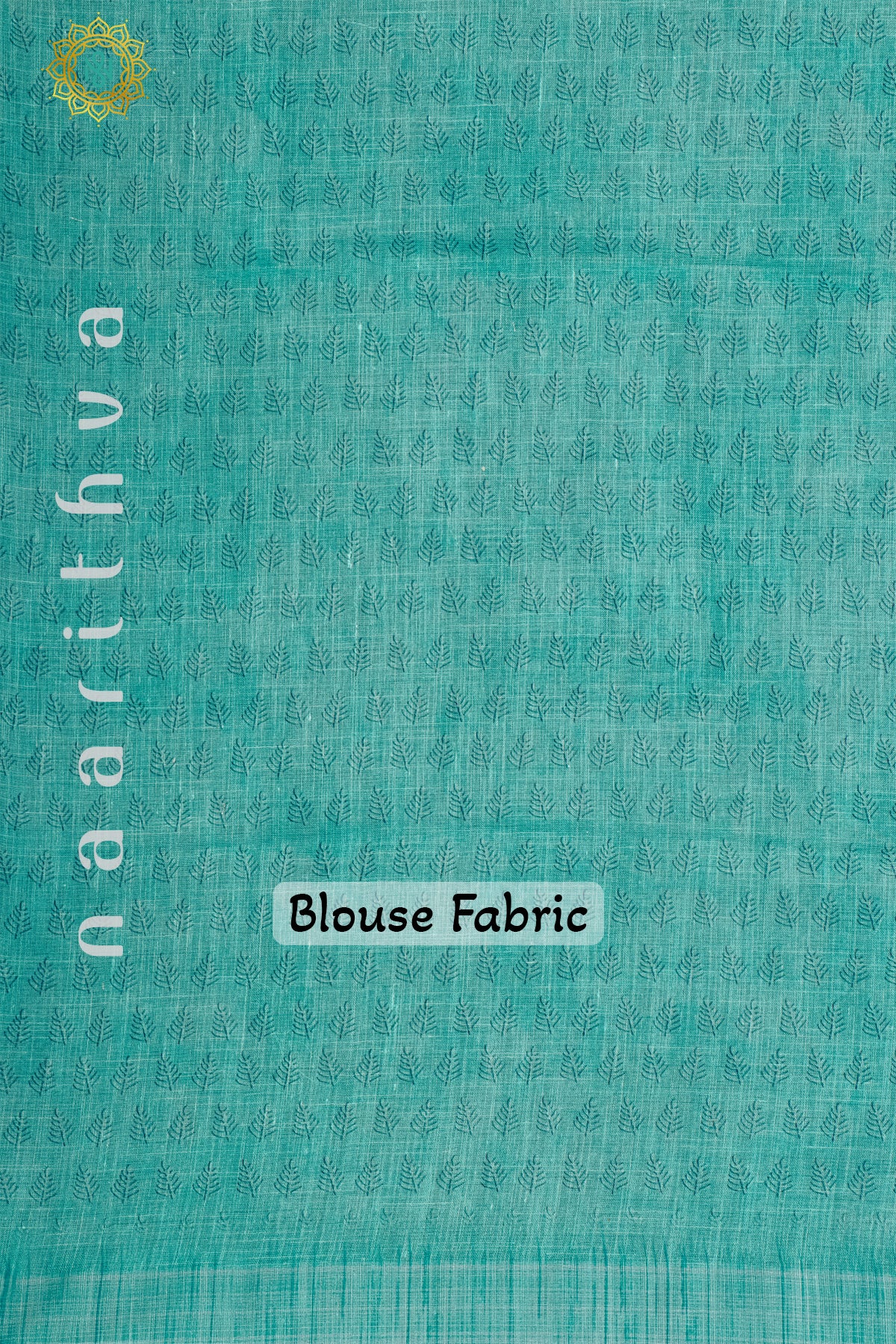 WHITE WITH SKY BLUE - LINEN BY COTTON