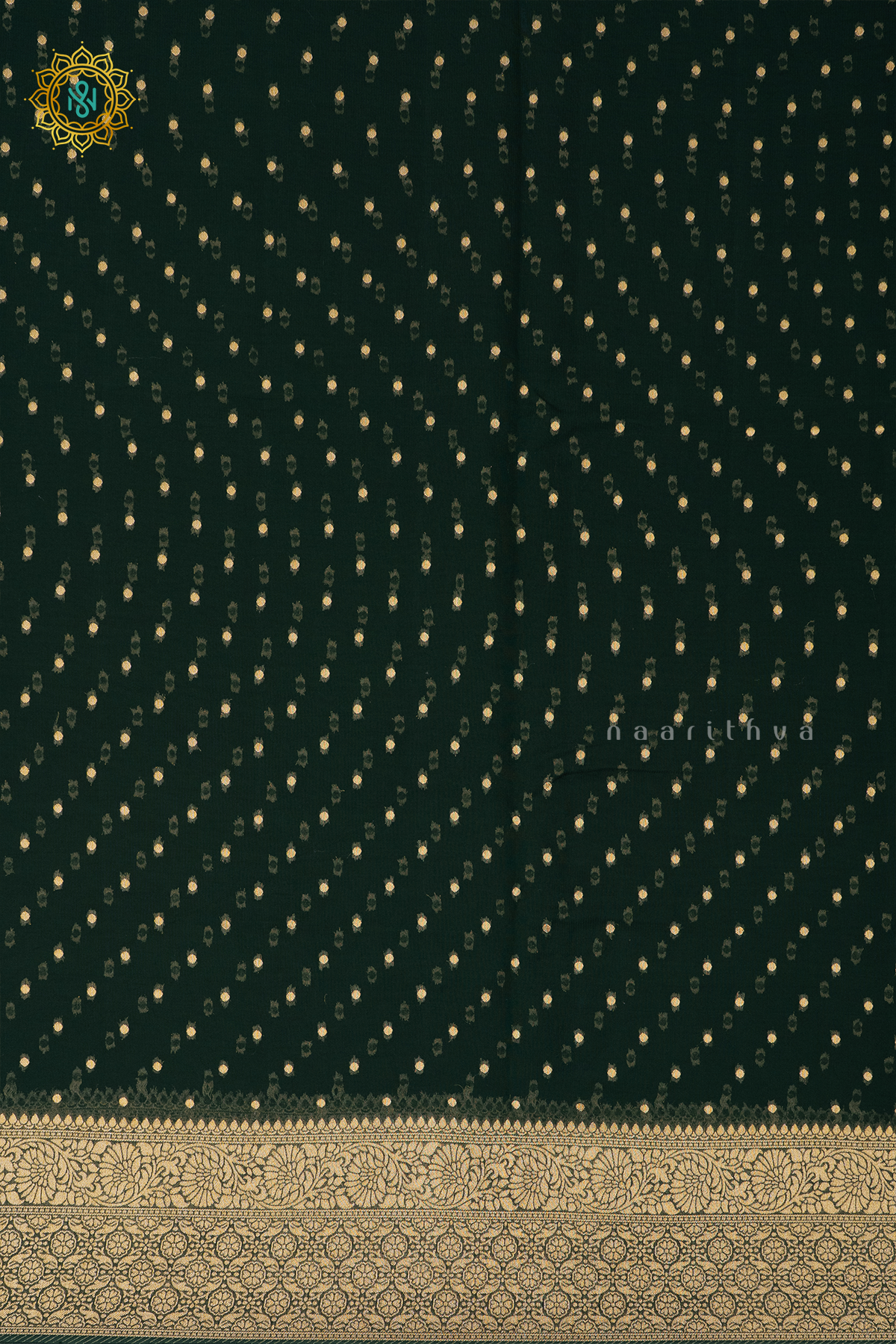 BOTTLE GREEN - SEMI GEORGETTE