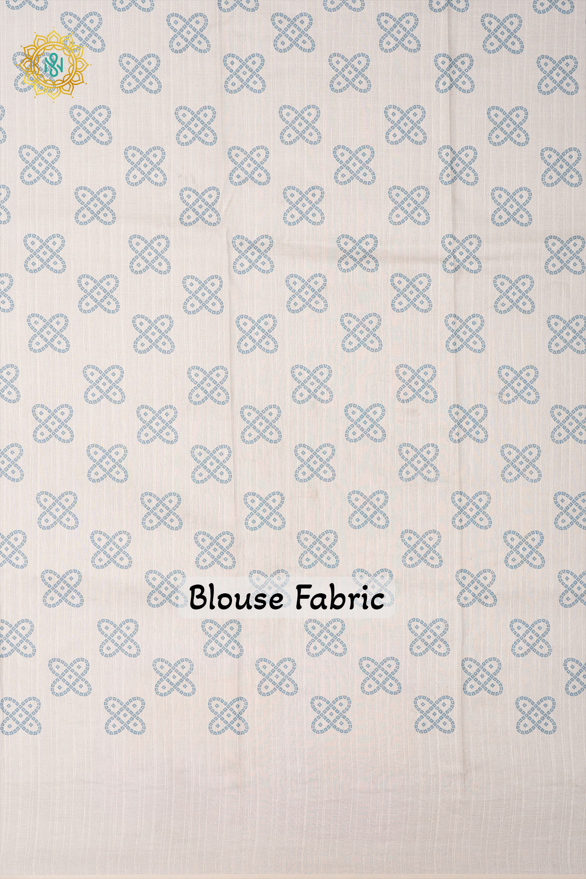 AQUA BLUE WITH WHITE - MOONGA TUSSAR