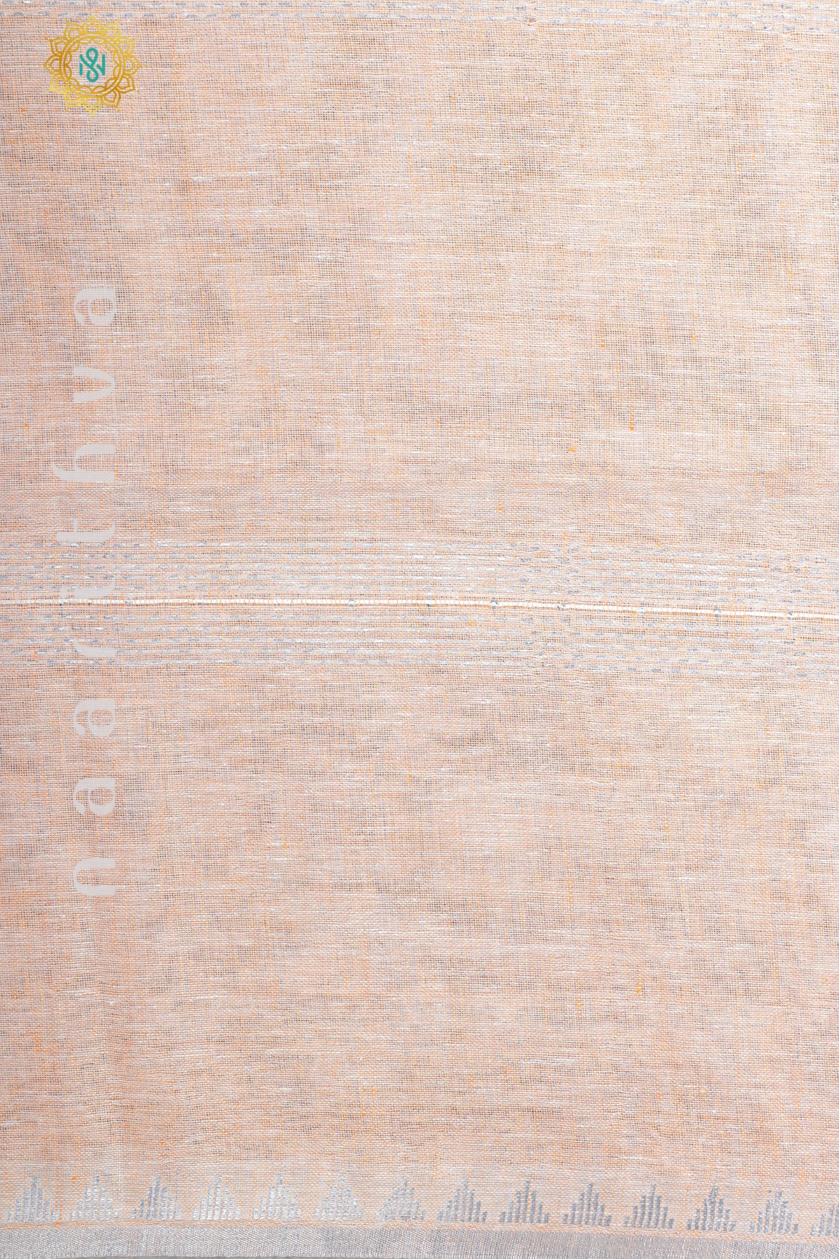LIGHT ORANGE WITH GREY - PURE LINEN