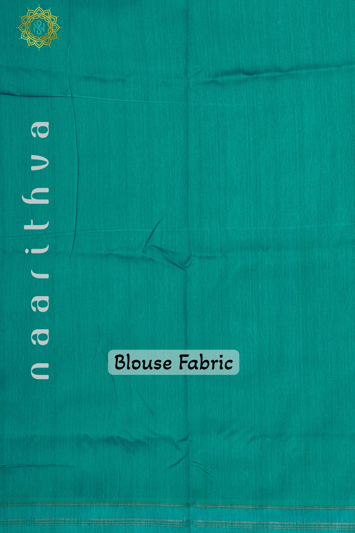 OFF WHITE WITH CYAN GREEN - SEMI TUSSAR