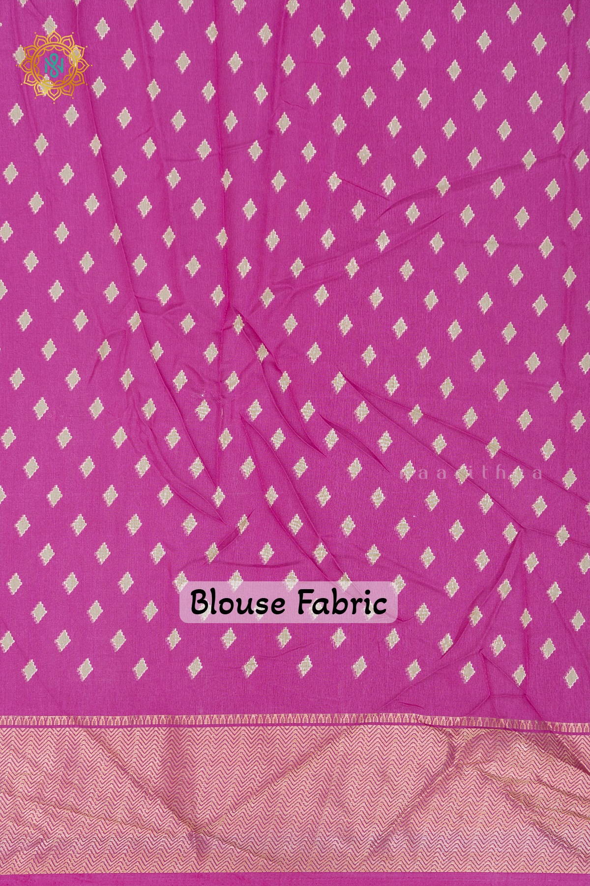 WHITE WITH GREY WITH LIGHT PINK - DOLA SILK