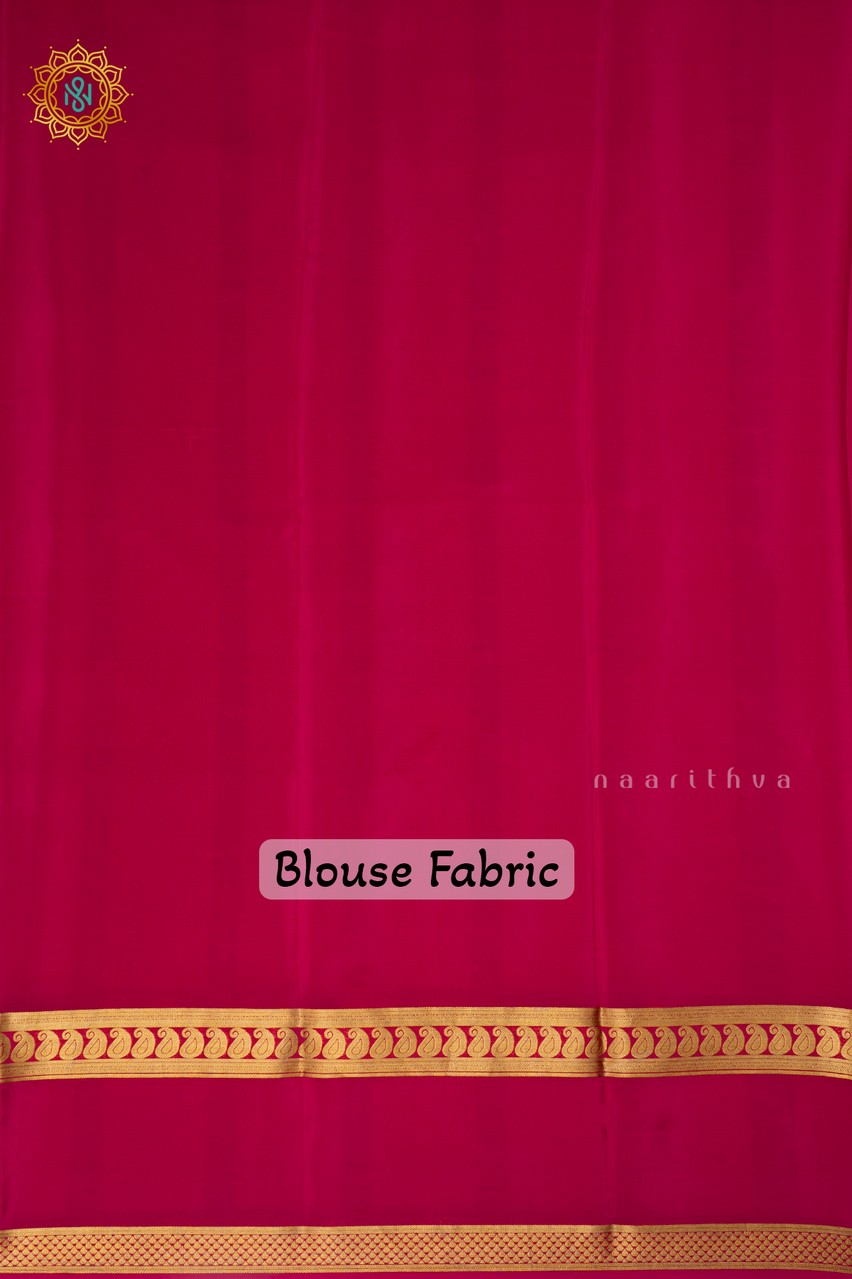 NAVY BLUE WITH RANI PINK - PURE MYSORE CREPE SILK