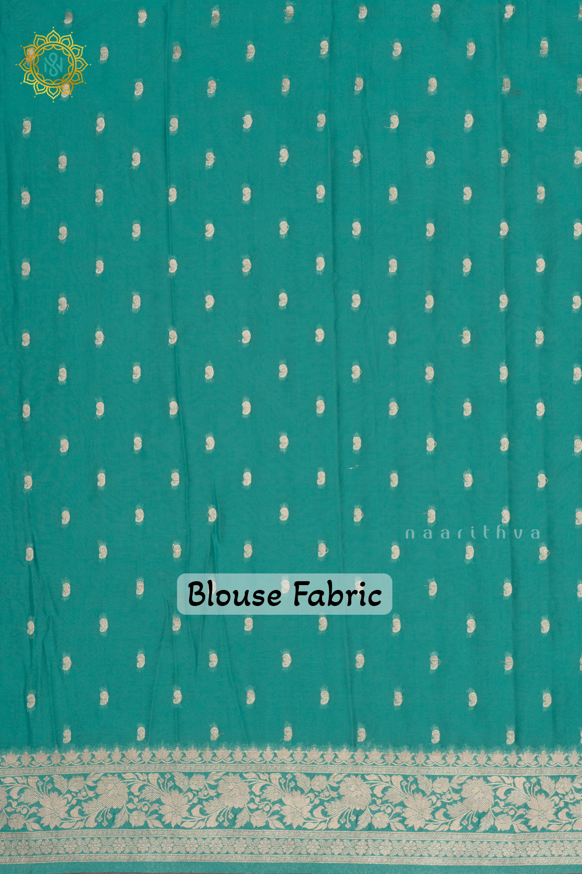 PARROT GREEN WITH CYAN GREEN - SEMI CHIFFON BANARASI