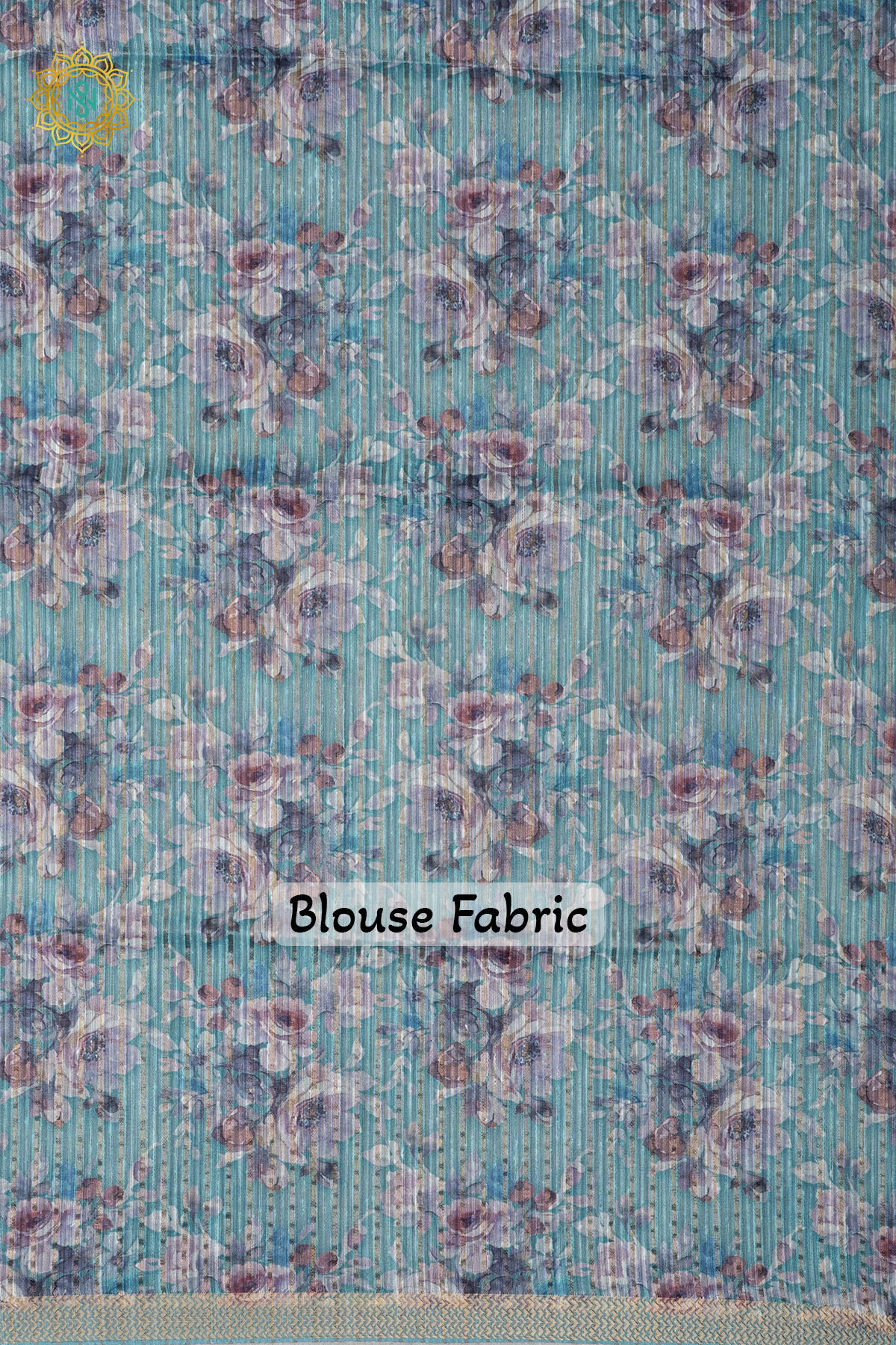 AQUA BLUE - CHANDERI SILK COTTON