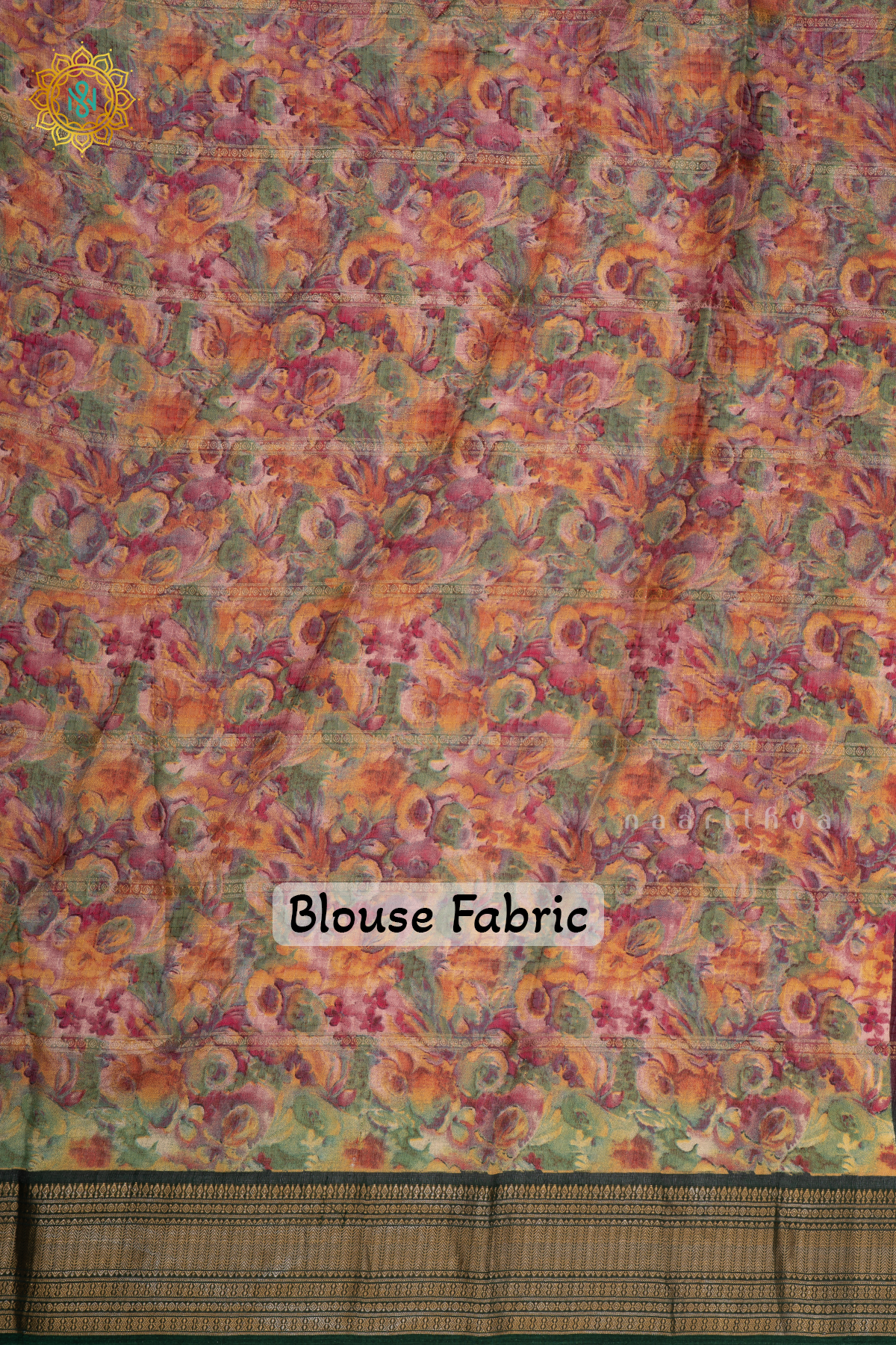 WINE WITH GREEN - SEMI GEORGETTE