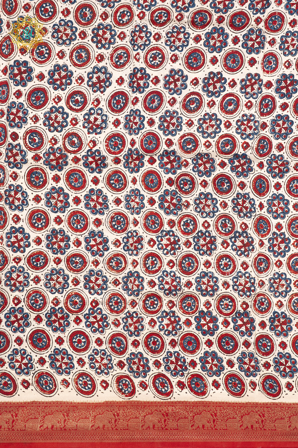 WHITE WITH RED - DOLA SILK